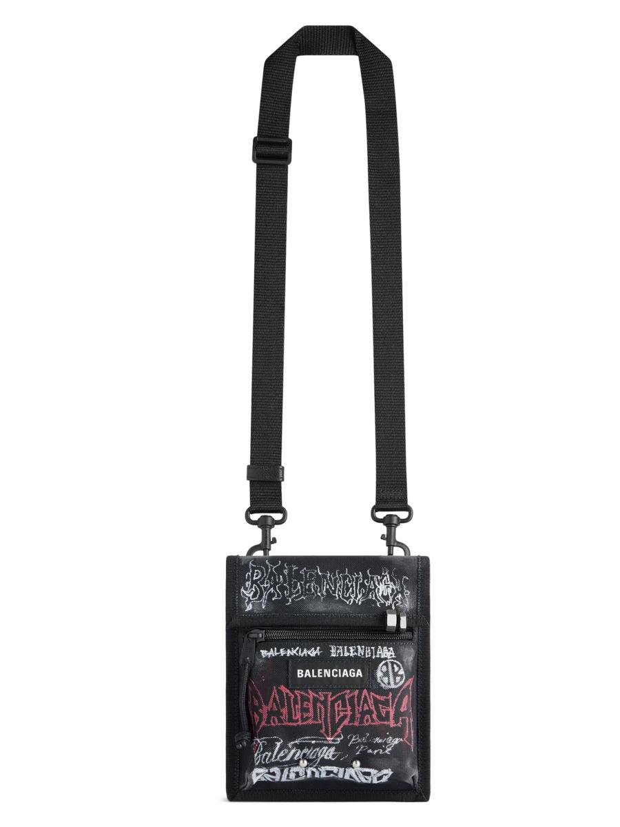 BALENCIAGA　バッグ Balenciaga Explorer Small Pouch with Strap Diy Metal Allover