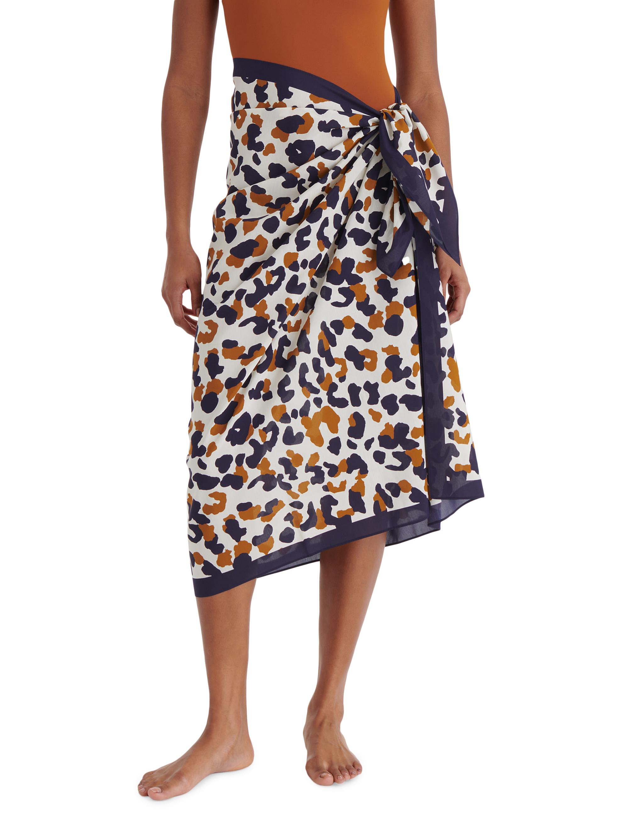 ERES Women's Embrun Printed Cotton-Silk Sarong - Sable Fin