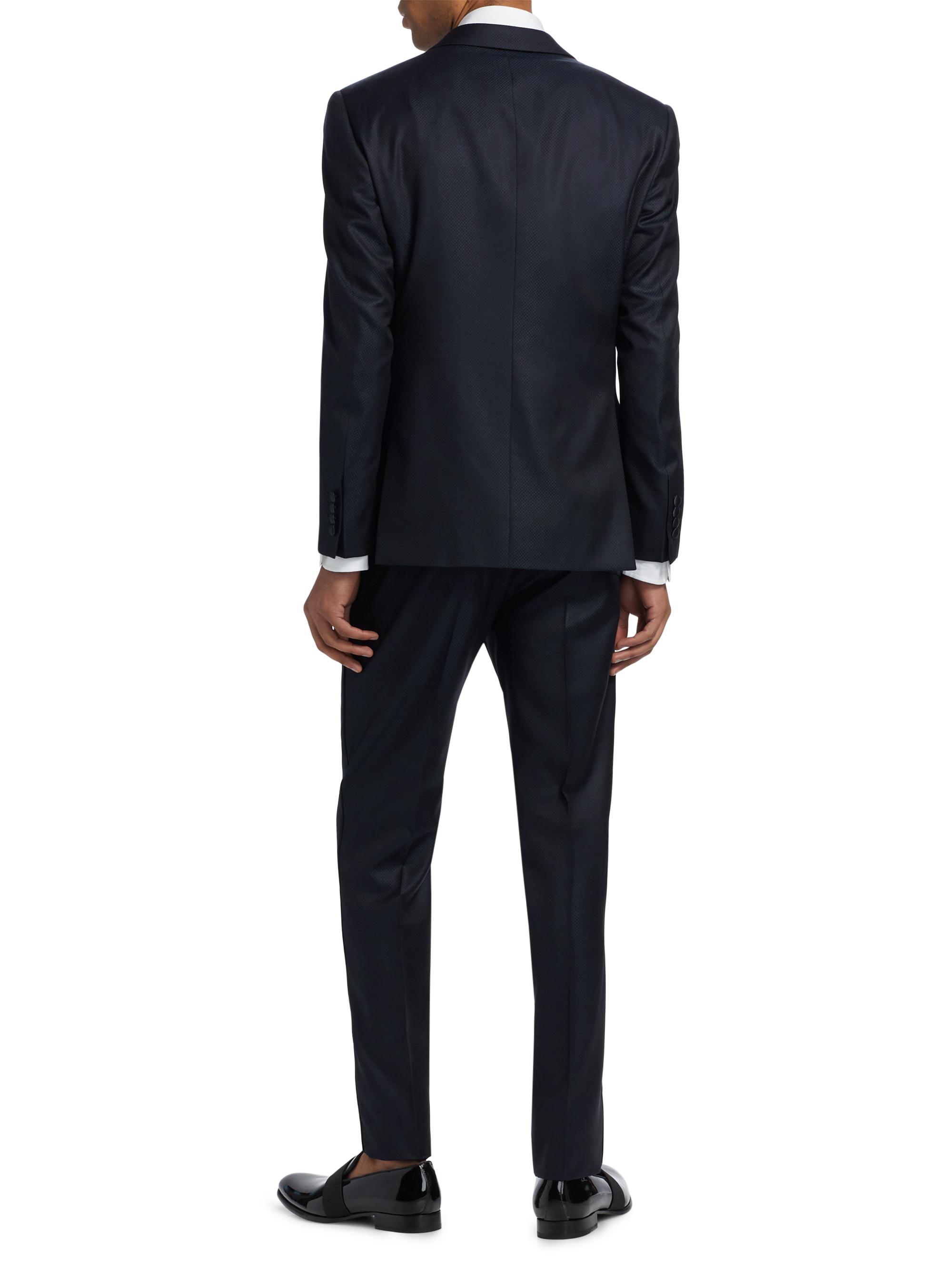 Emporio Armani Textured Wool-Silk Tuxedo | Saks Fifth Avenue