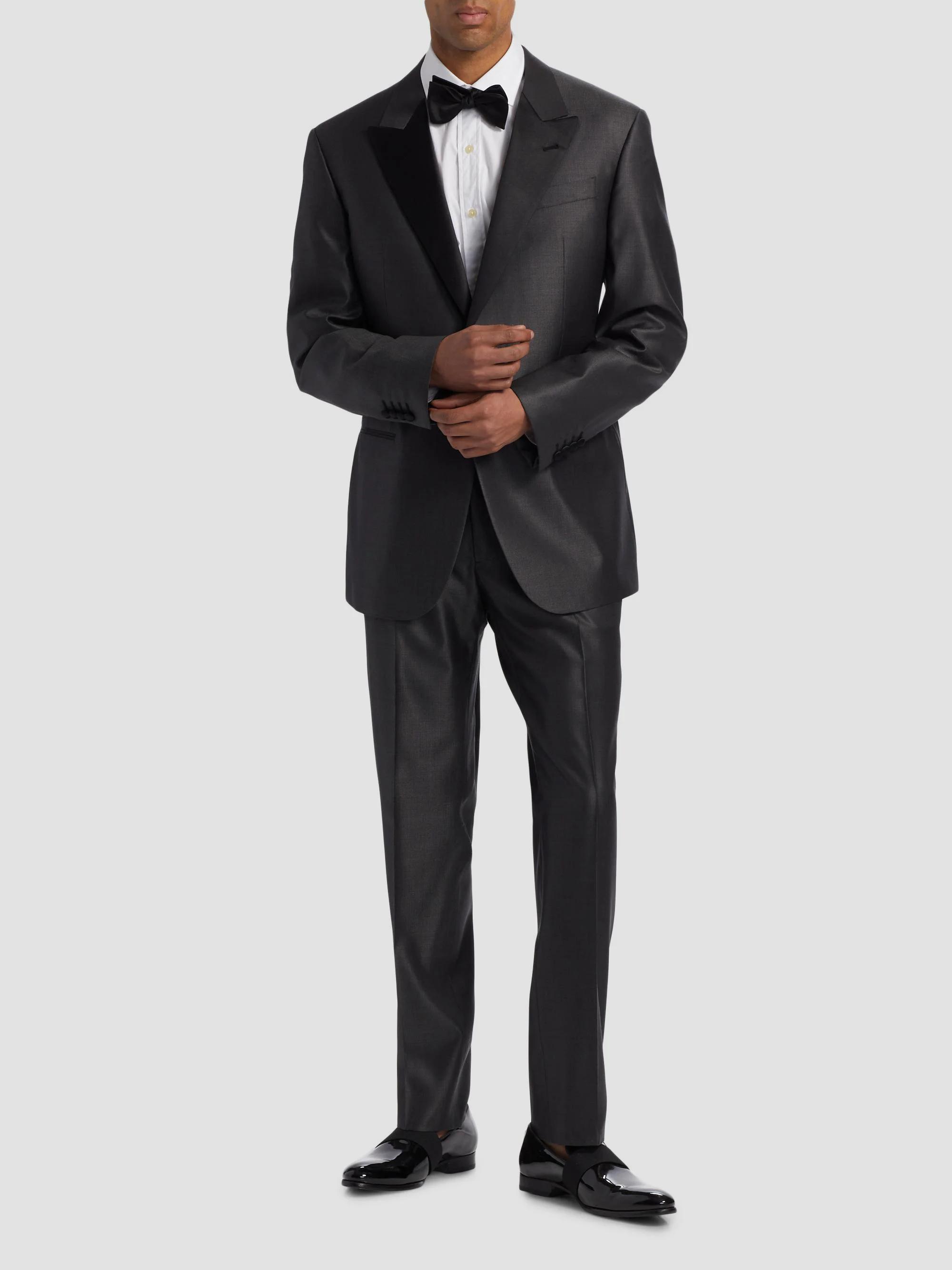 Emporio Armani Shiny Wool-Silk Tuxedo | Saks Fifth Avenue