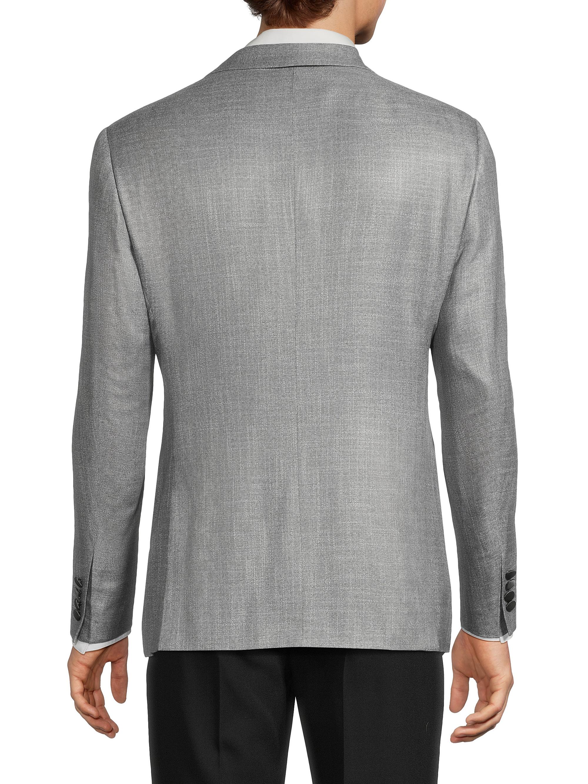 Emporio Armani Satin-Lapel Woven Dinner Jacket | Saks Fifth Avenue