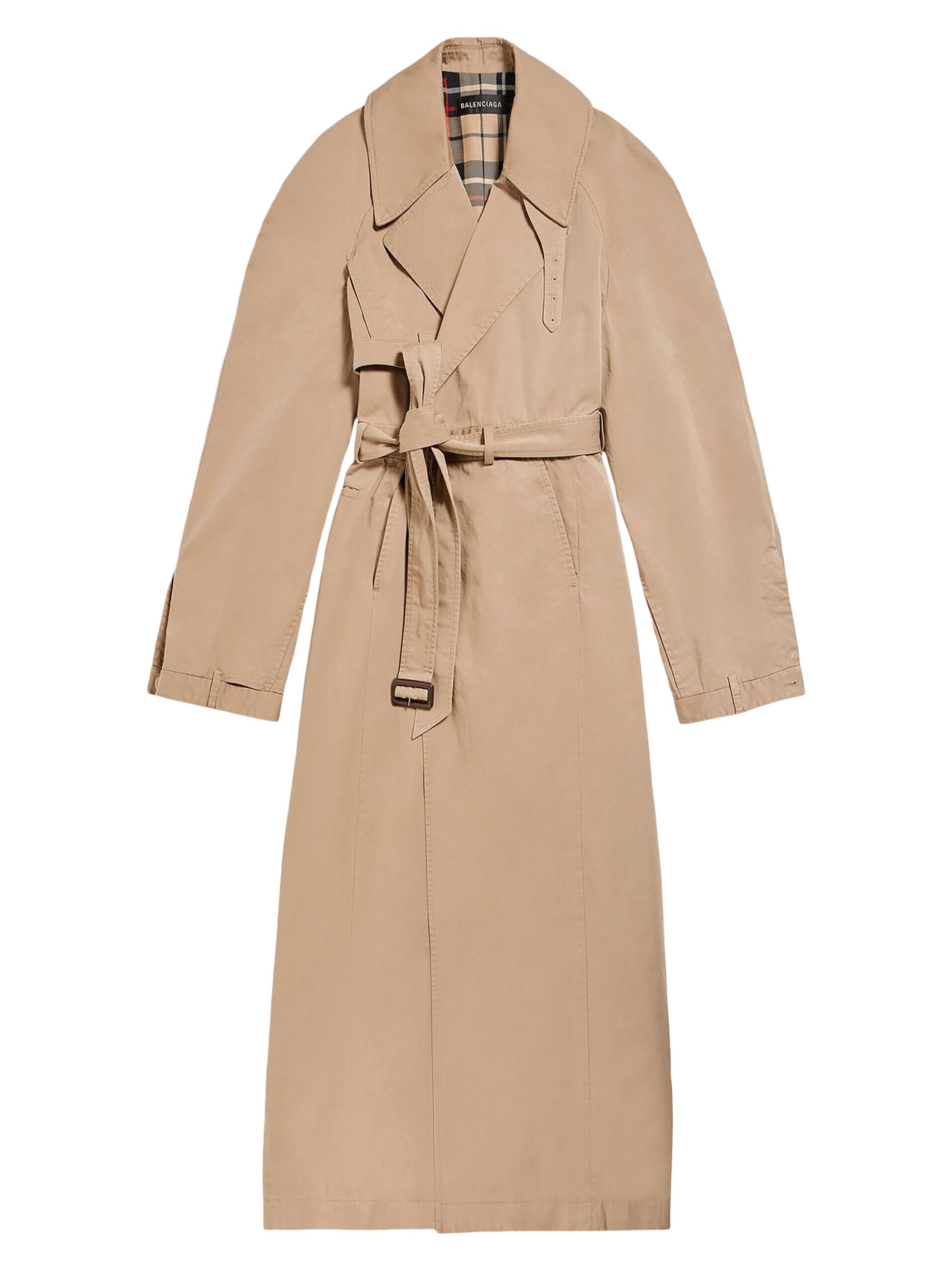 Balenciaga Women's Maxi Deconstructed Trench Coat - Dark Beige