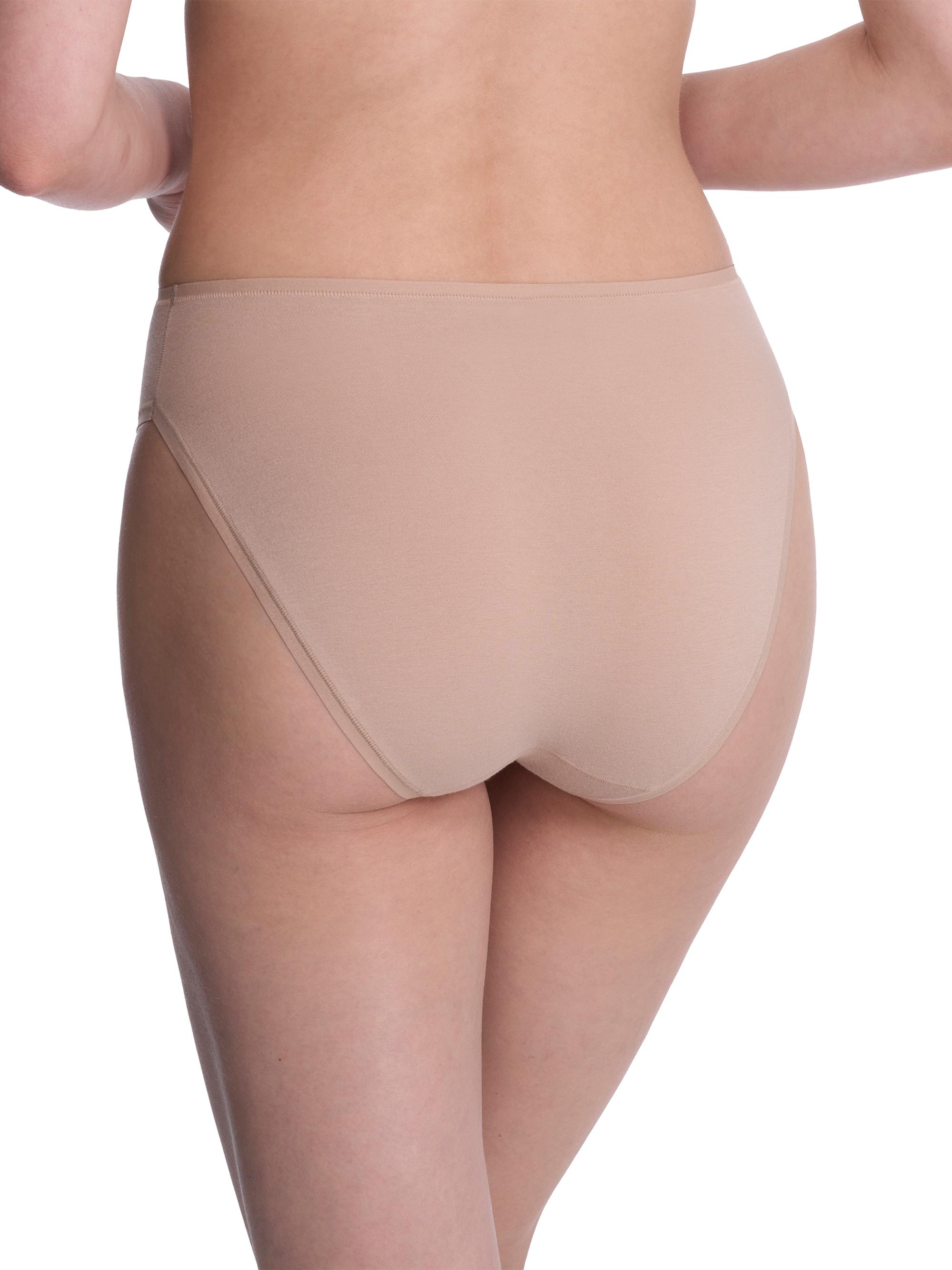 Natori Women's Bliss Bare Cotton High Cut Brief 3-Pack - Cafe | Thumbnail 4
