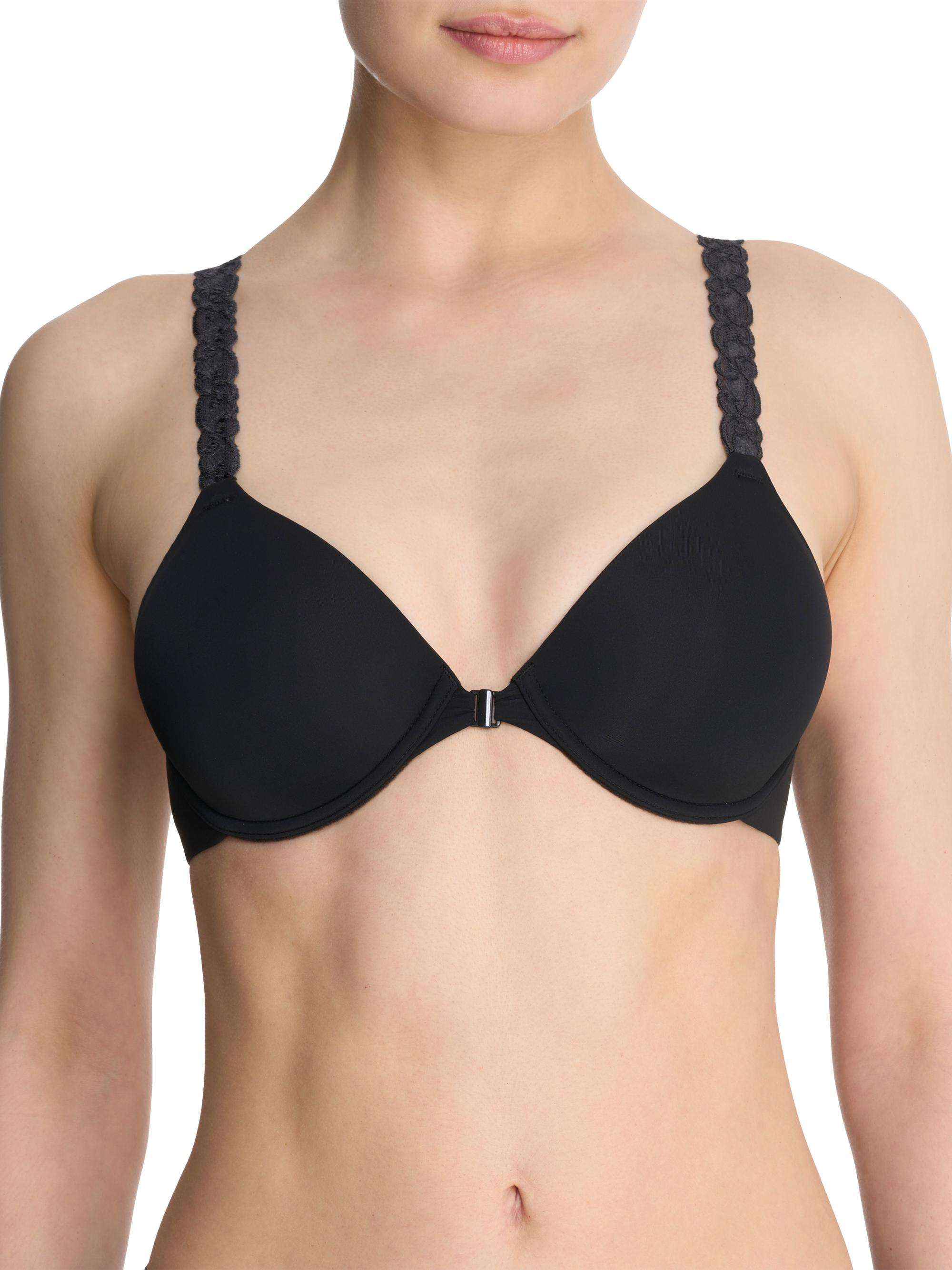 Natori Women's Pure Luxe Convertible Front Close T-Shirt Bra - Black