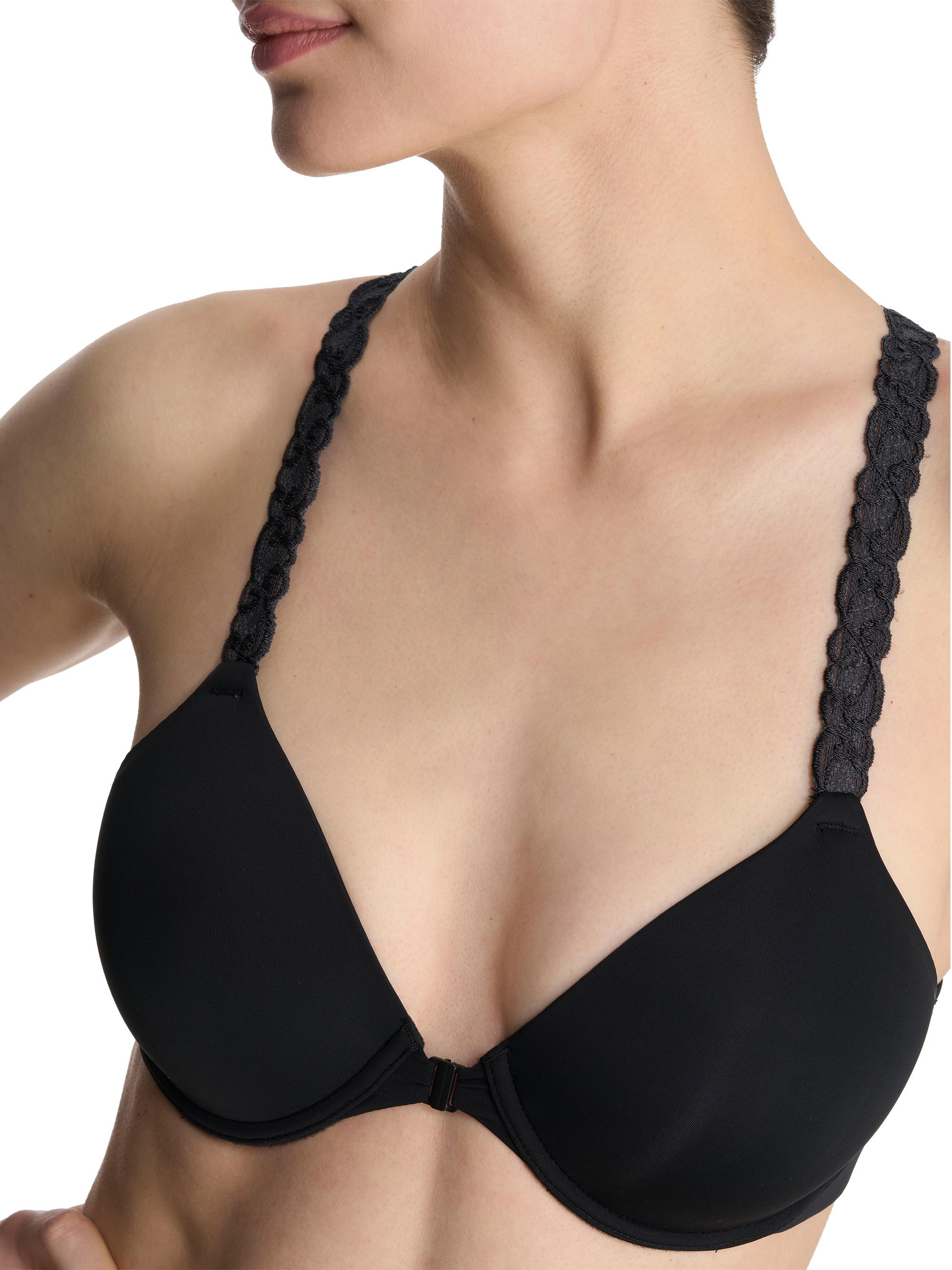 Natori Women's Pure Luxe Convertible Front Close T-Shirt Bra - Black | Thumbnail 5