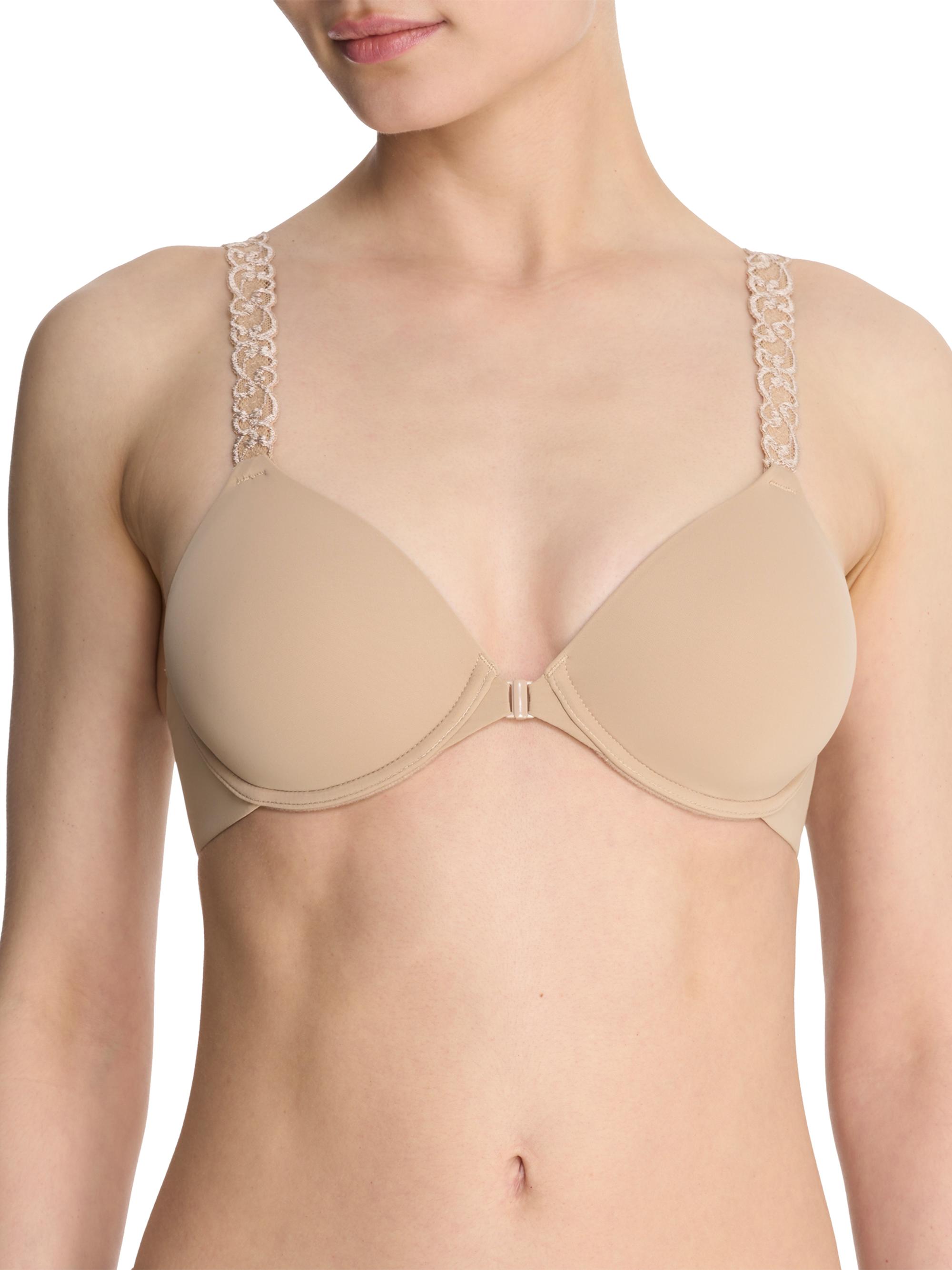 Natori Women's Pure Luxe Convertible Front Close T-Shirt Bra - Cafe