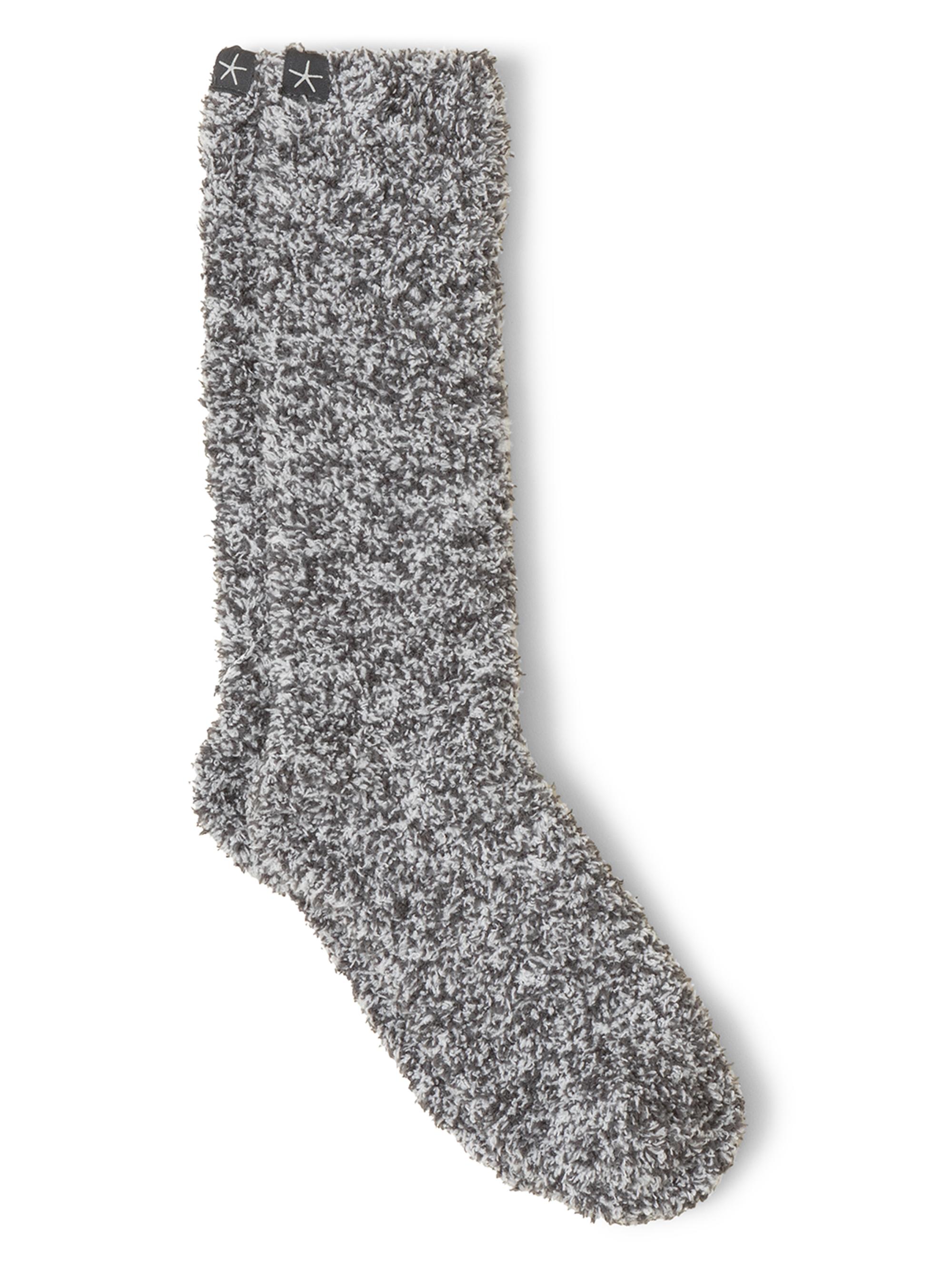 Barefoot Dreams Women's CozyChic Heathered Knit Socks - Slate Blue White