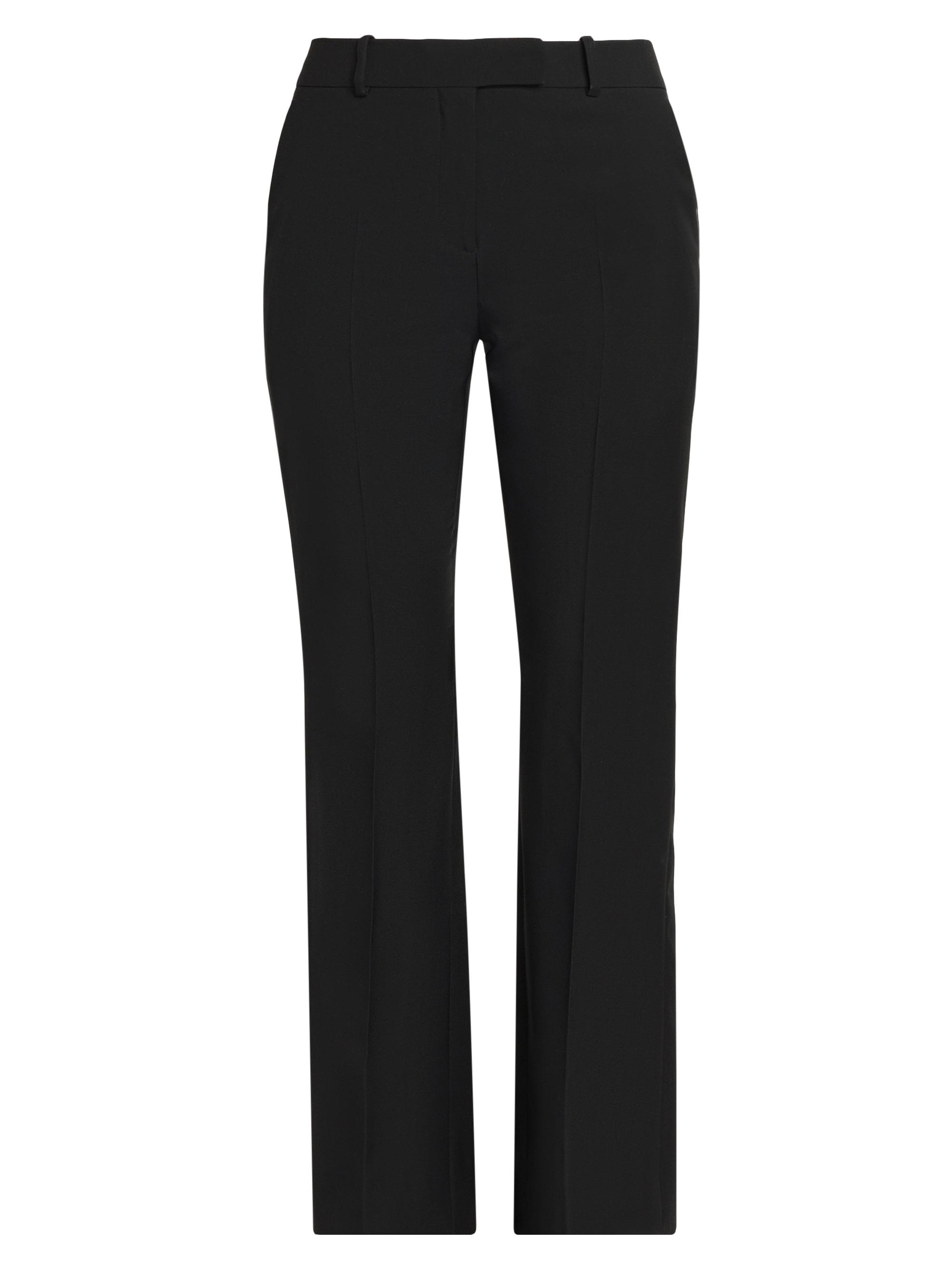 McQueen Women's Wool Straight-Leg Trousers - Black
