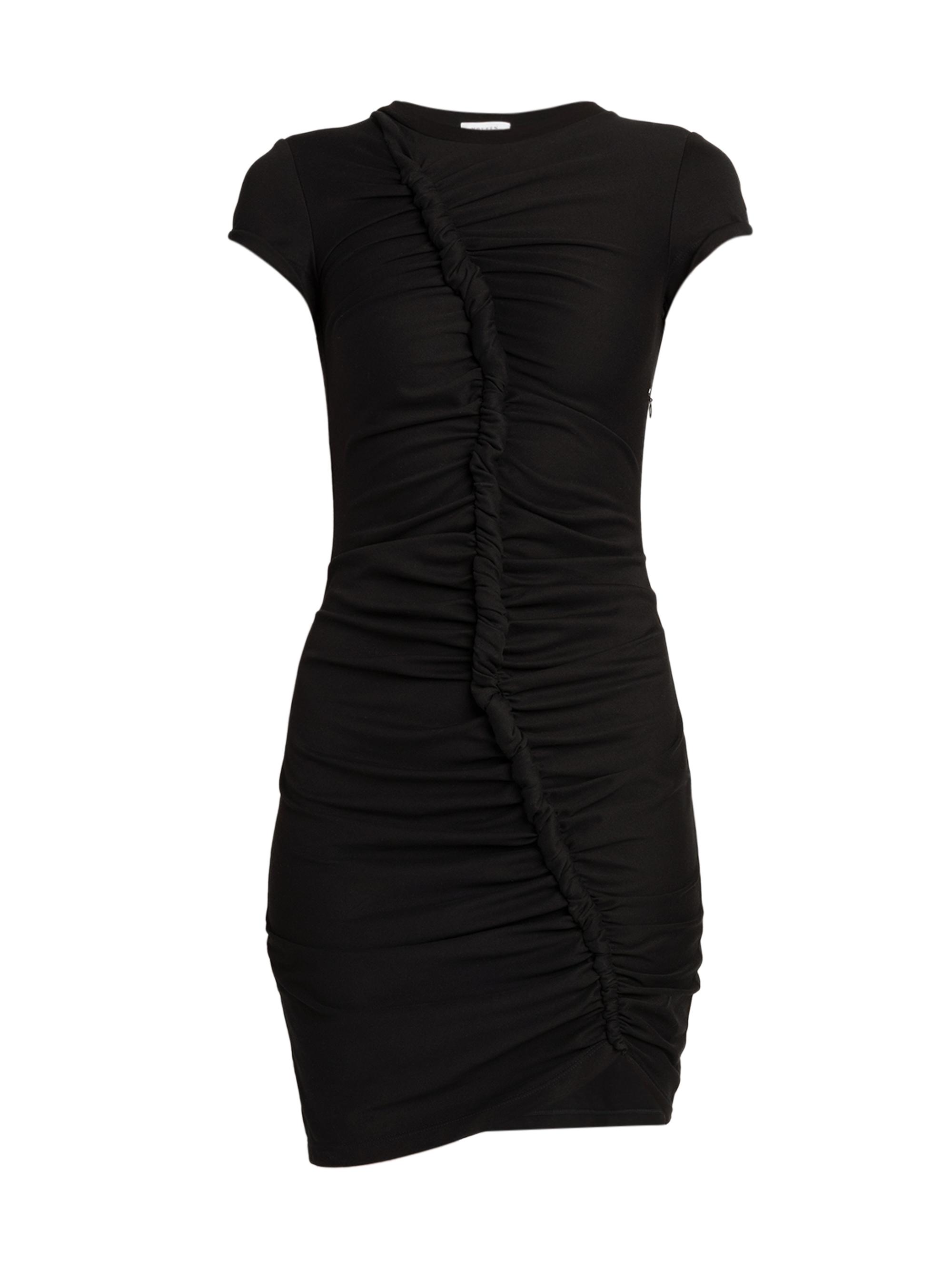 McQueen Women's Gathered Cotton Body-Con Minidress - Black