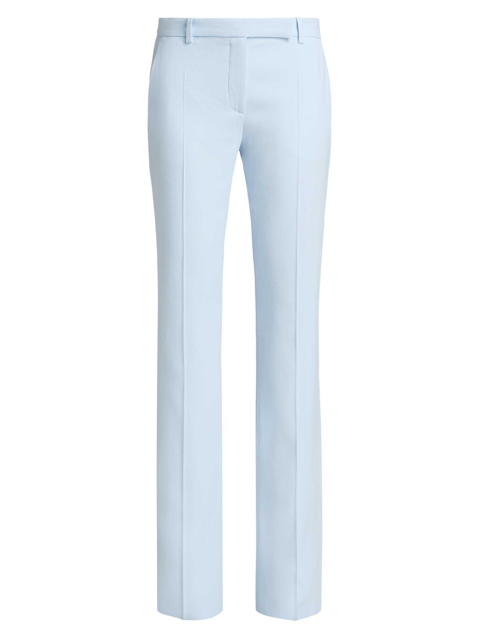 McQueen Women's Crepe Narrow Bootcut Trousers - Ice Blue
