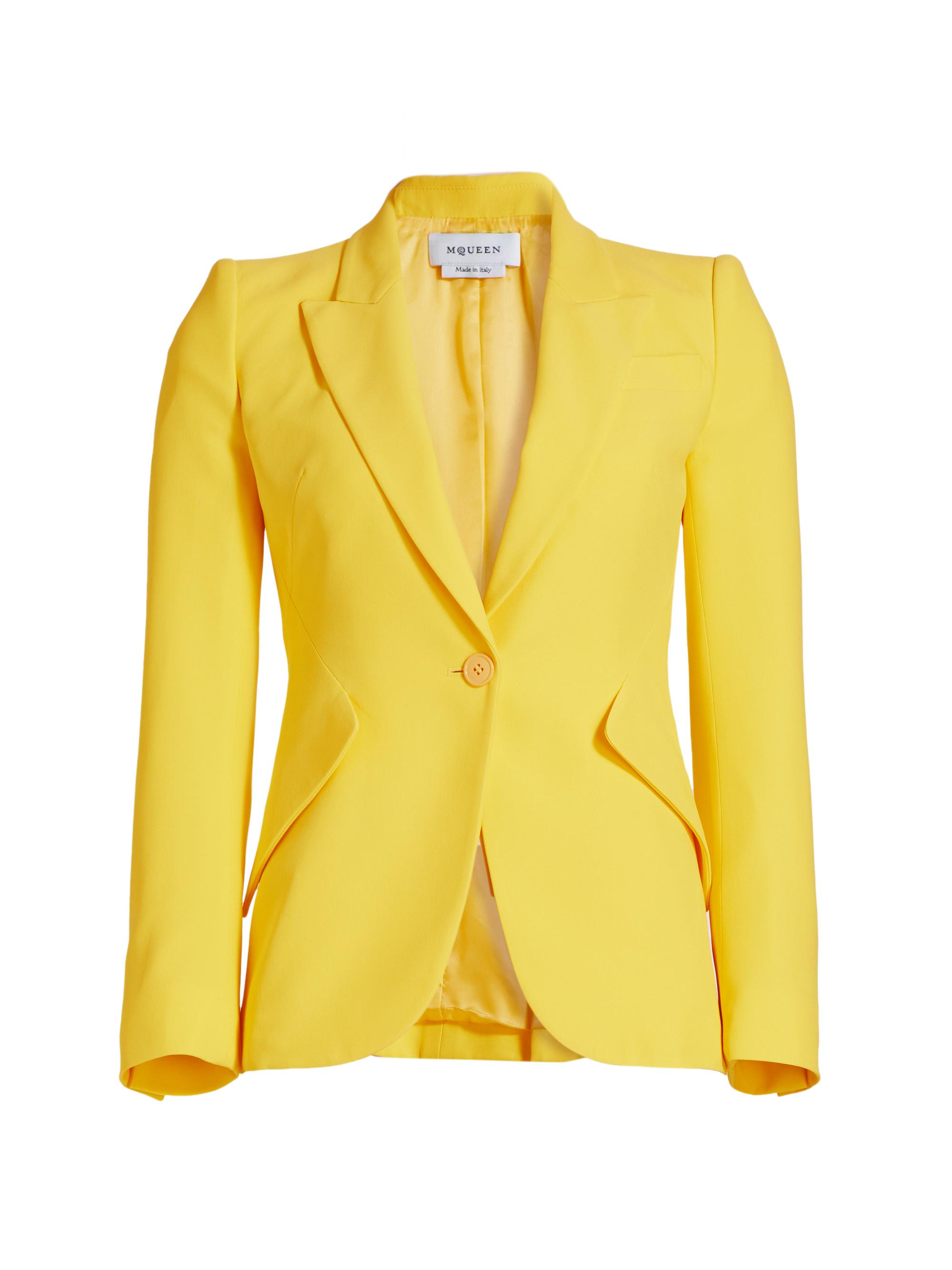 McQueen Women's Peak Shoulder One-Button Blazer - English Weld