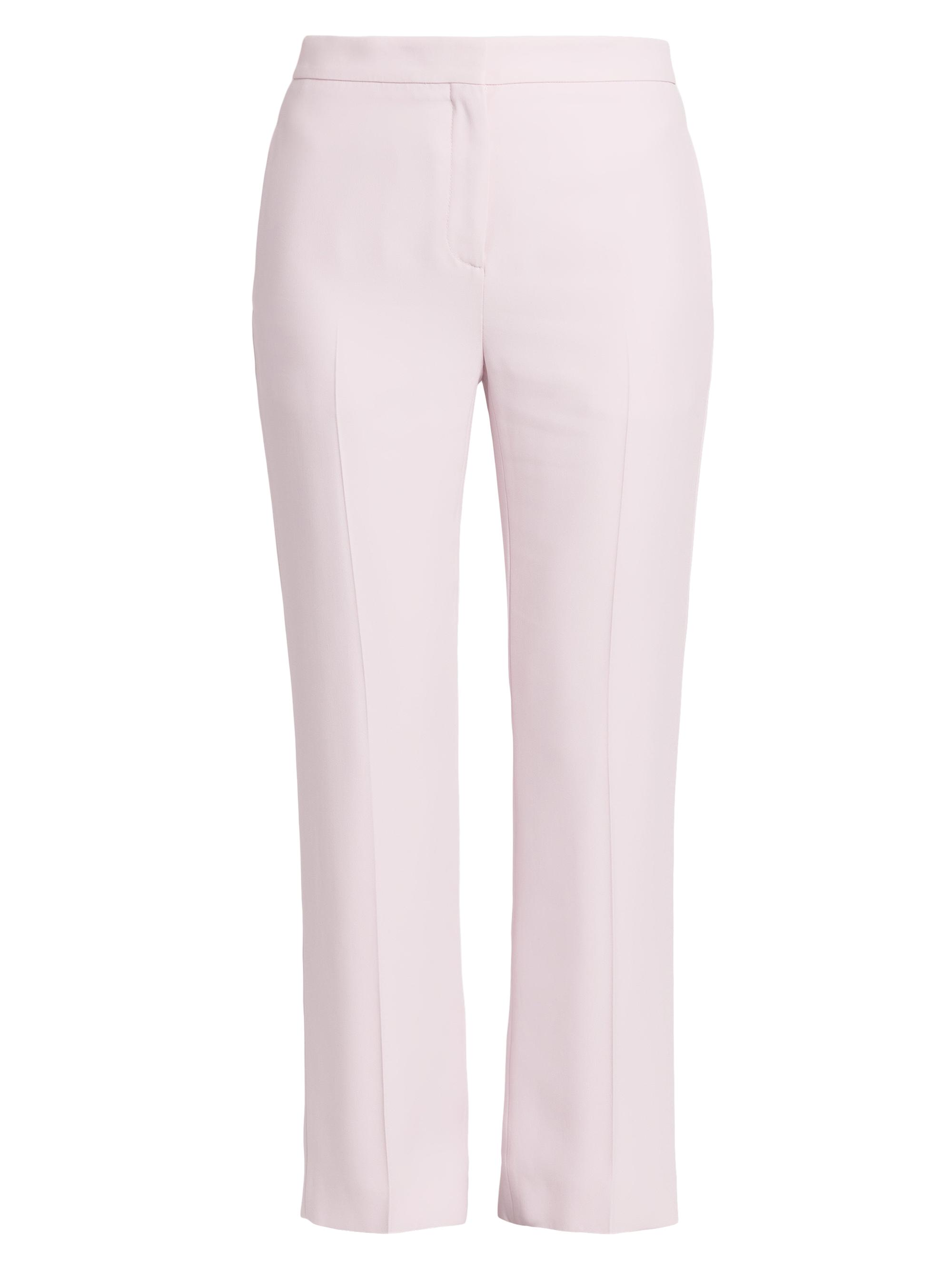 McQueen Women's Crepe Cropped Cigarette Pants - Porcelain