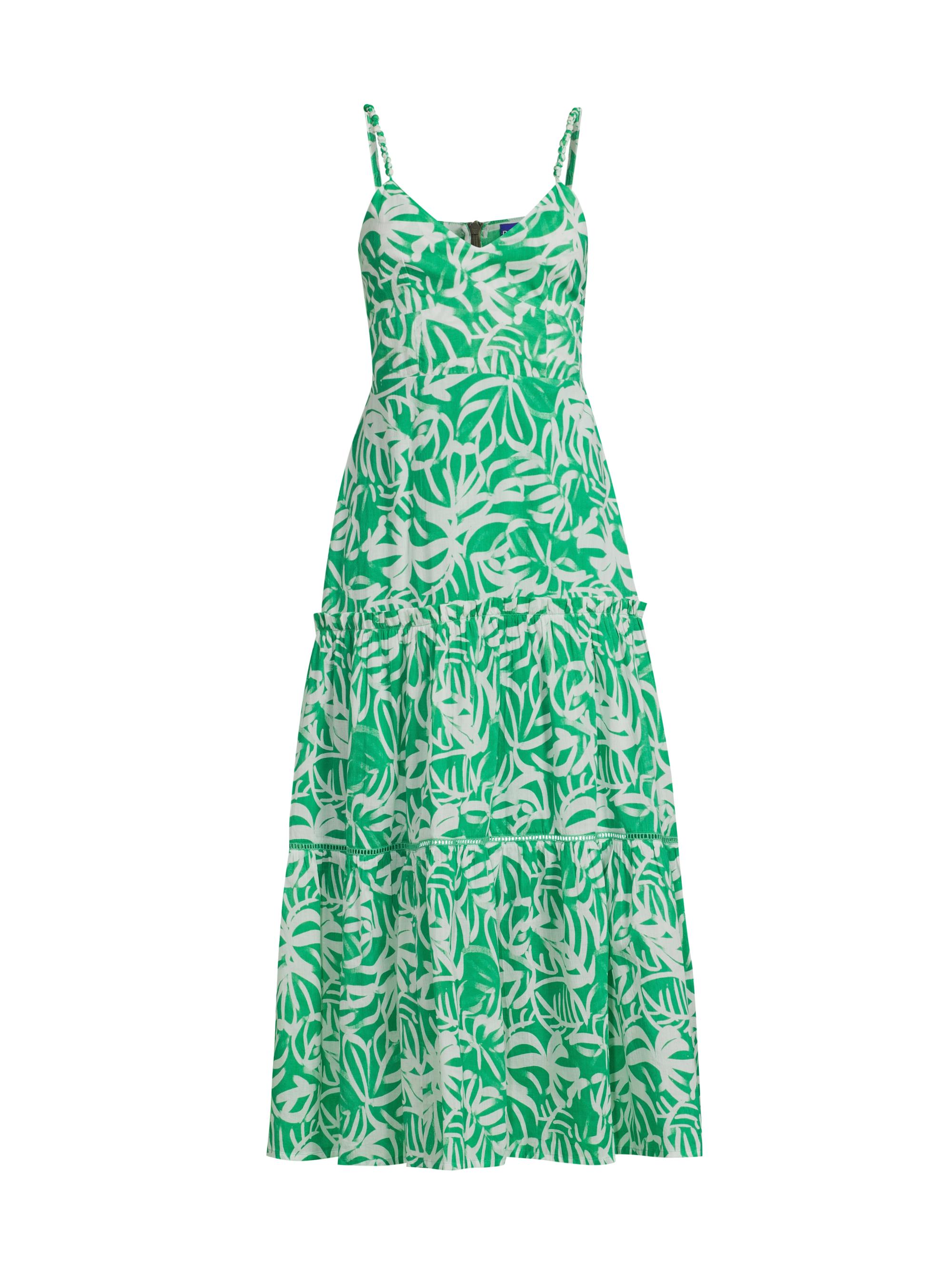 Ro's Garden Women's Brittany Leafy Tiered Midi-Dress - Green Mirna