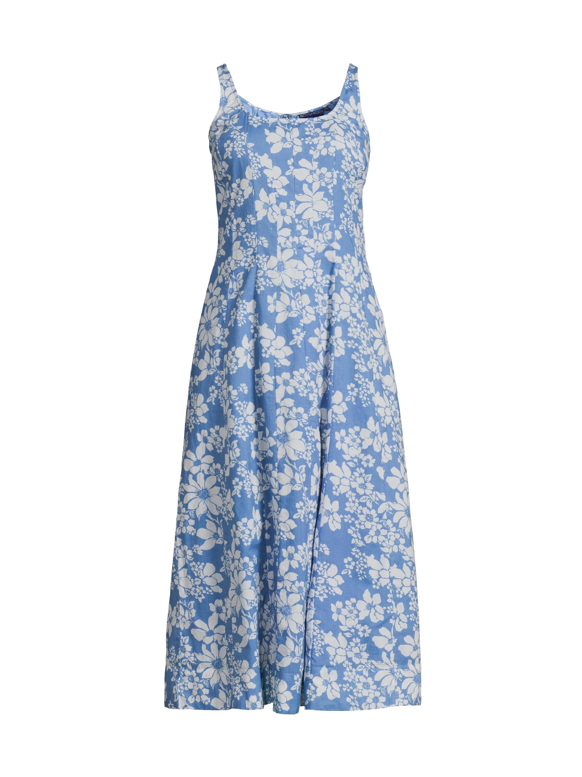 Ro's Garden Women's Camillie Floral Midi-Dress - Light Blue Catania