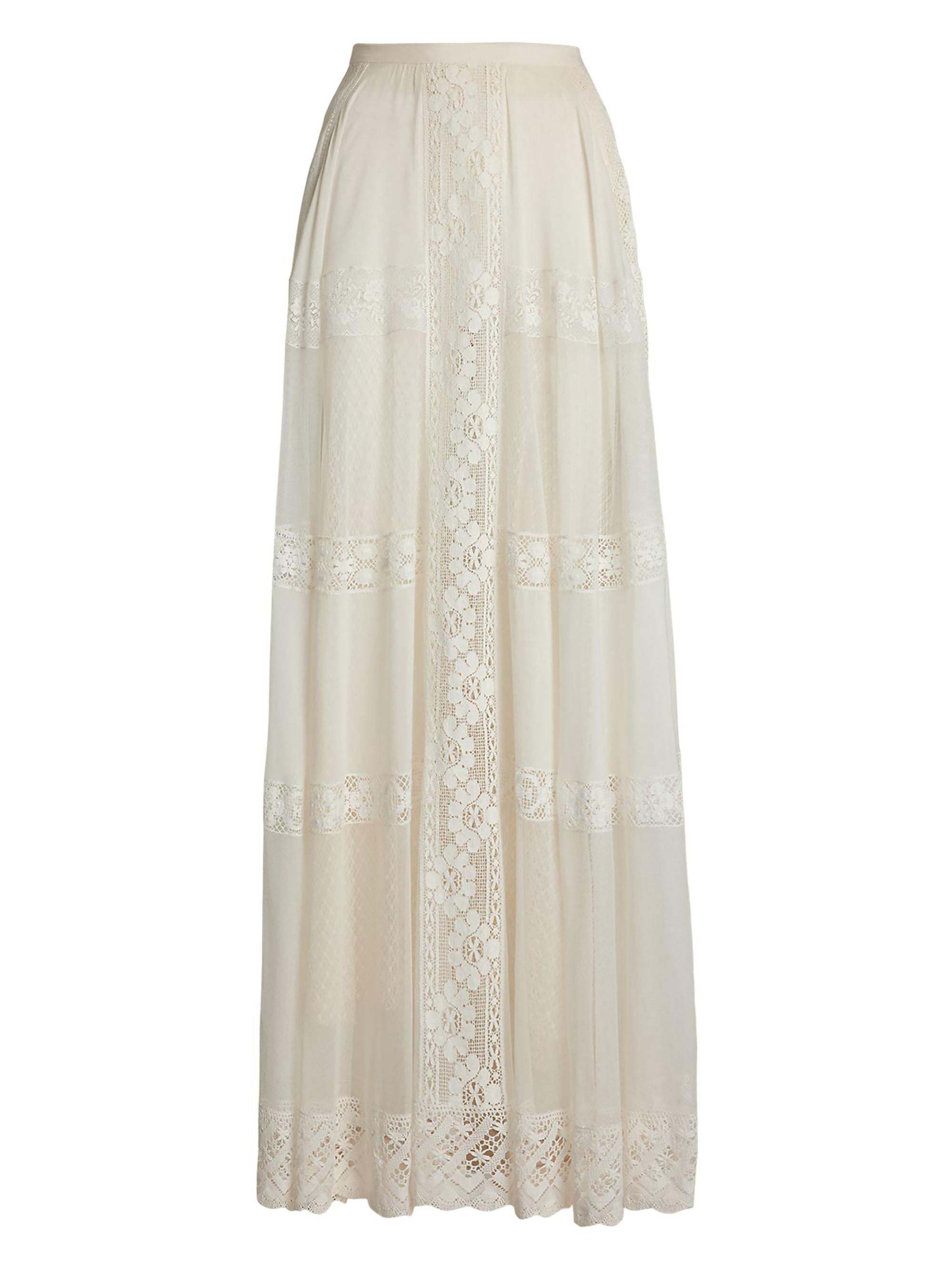 Ralph Lauren Collection Women's Cotton-Silk Voile Maxi Skirt - Cream