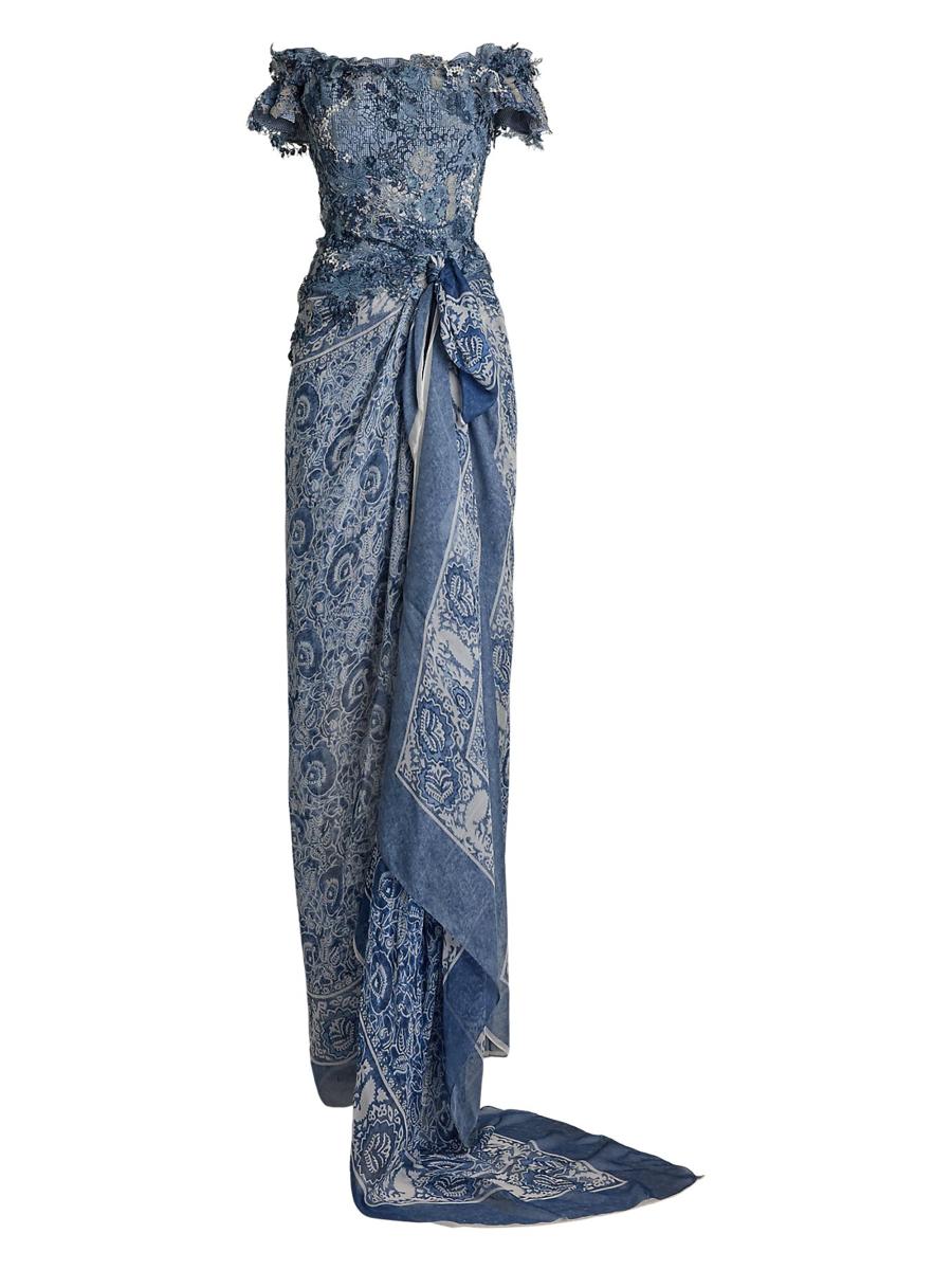 セール！Ralph Lauren Scalloped Floral レース ワンピース Lauren Ralph Lauren Wandella Crinkle Georgette Floral V Neck