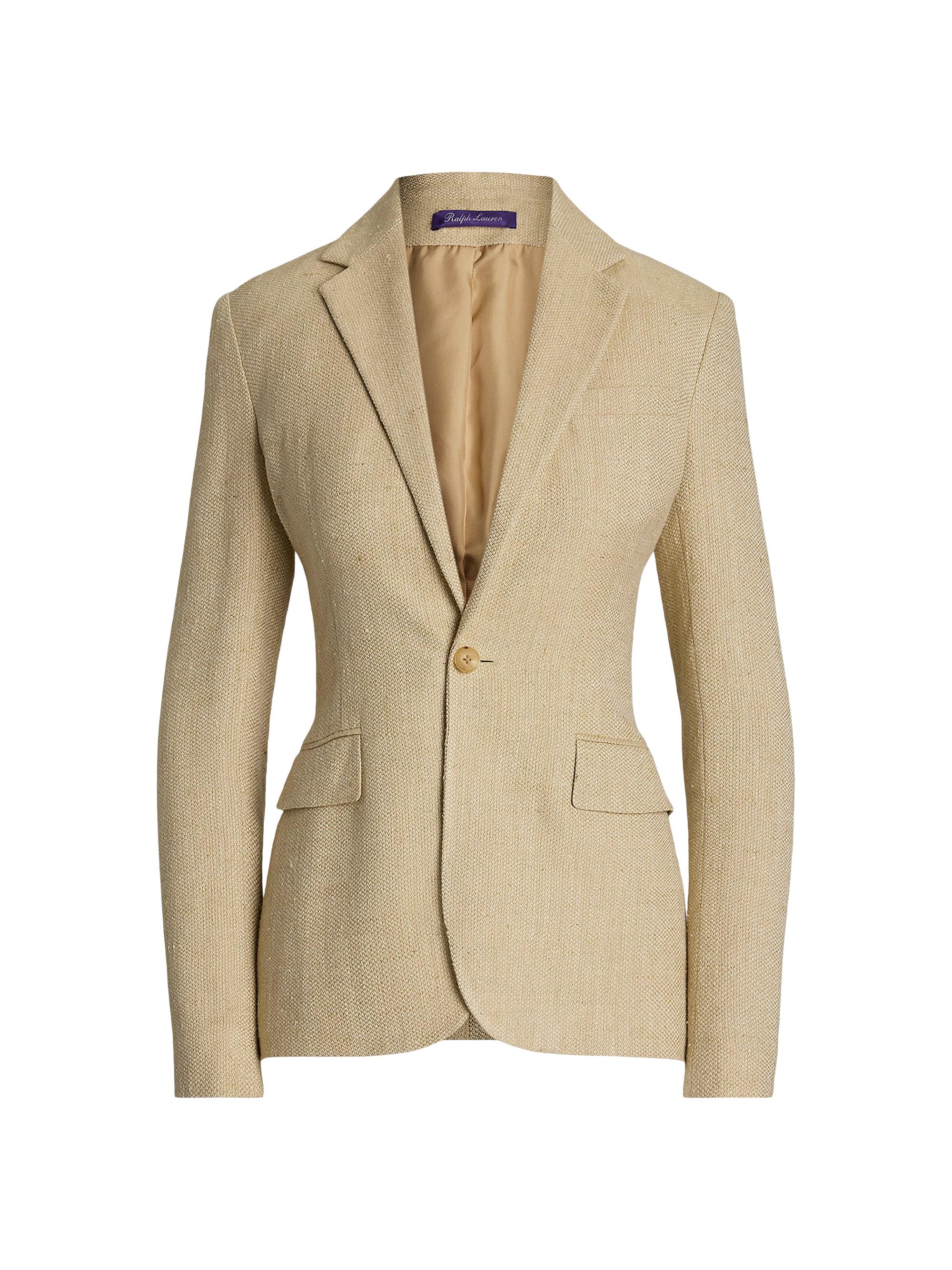 Ralph Lauren Collection Women's Safia Textured Linen Single-Breasted Blazer - Light Tan Multi