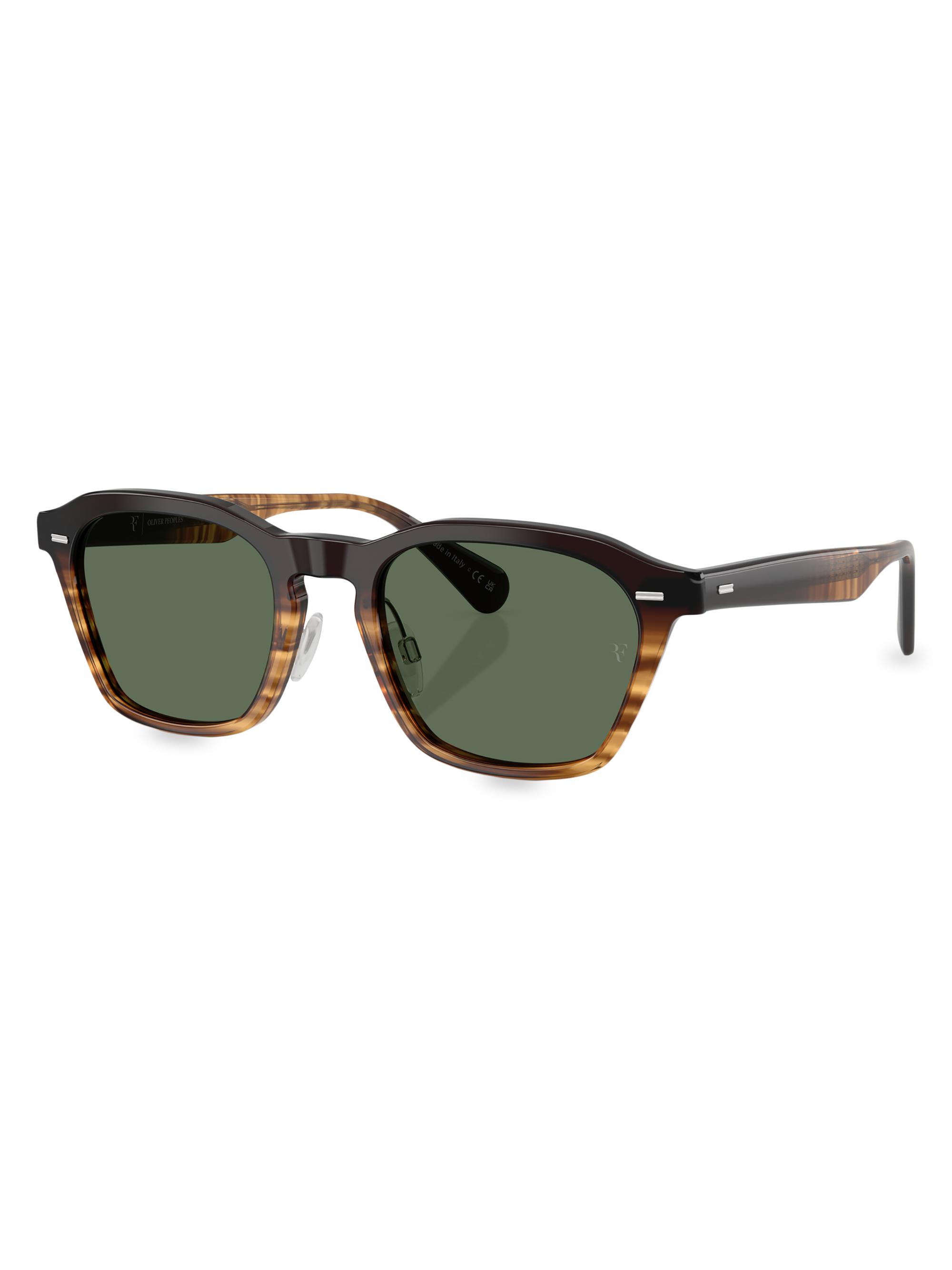 Oliver Peoples Roger Federer Men's Oliver Peoples X Roger Federer 52MM Phantos Sunglasses - Brown Green