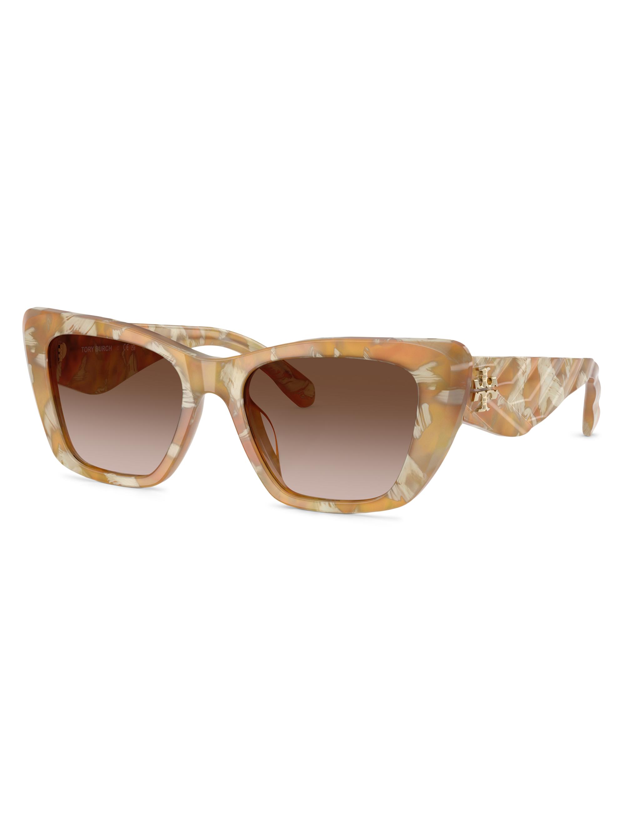 Tory Burch Women's 52MM Cat-Eye Sunglasses - Honey Brown