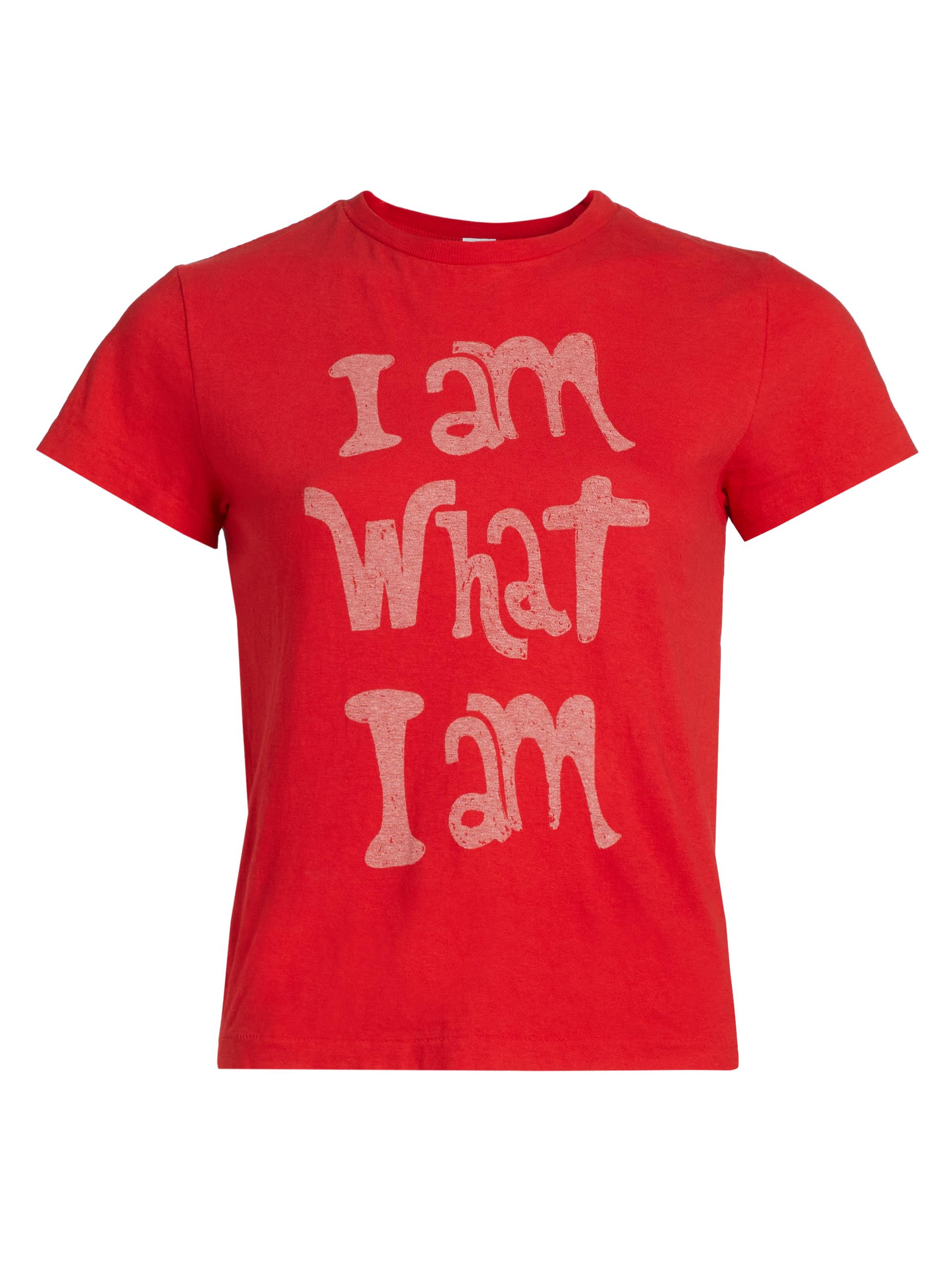 Re/done Women's Classic What I Am Graphic T-Shirt - Roja