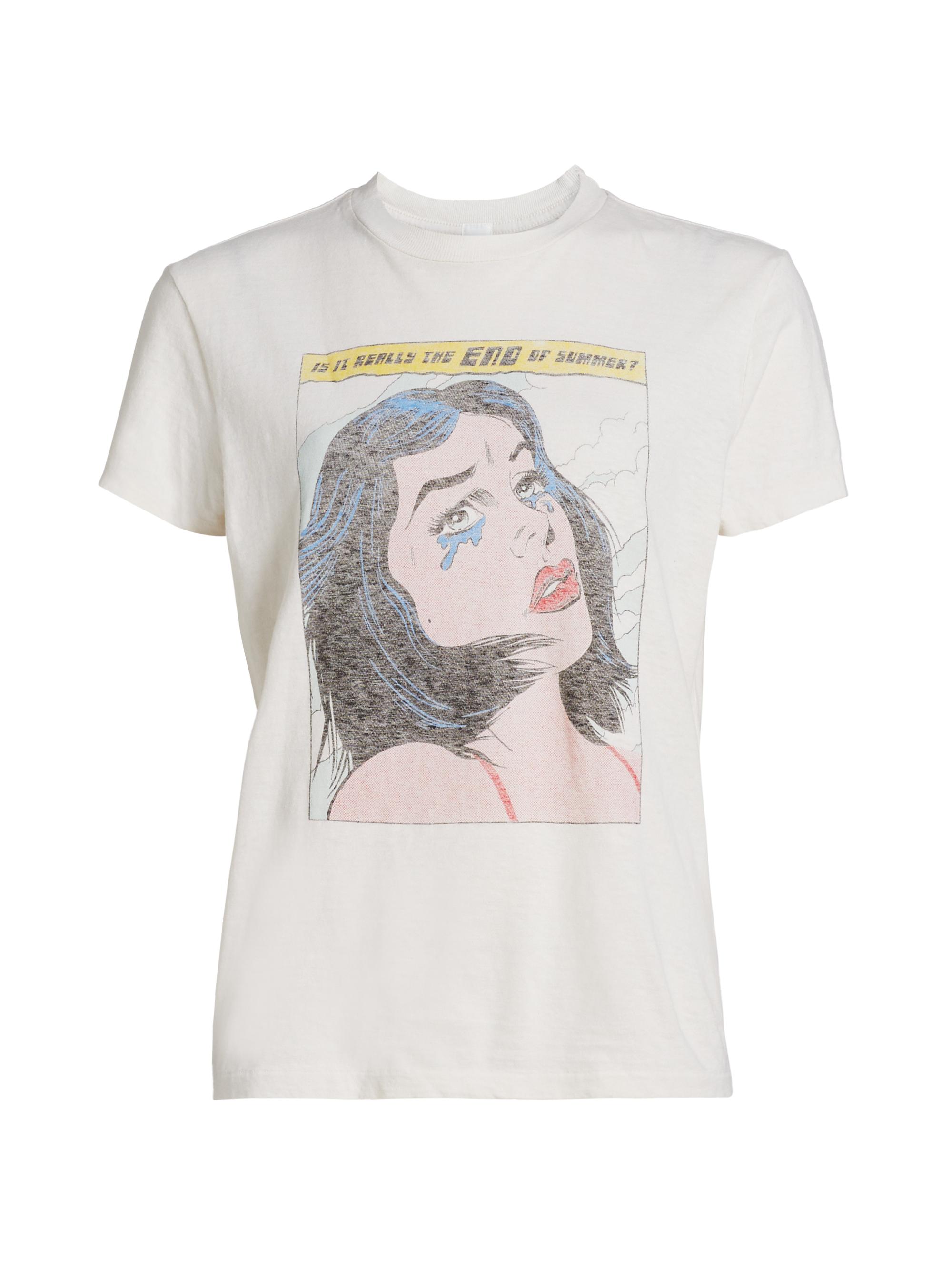 Re/done Women's 70s Loose Graphic T-Shirt - Vintage White