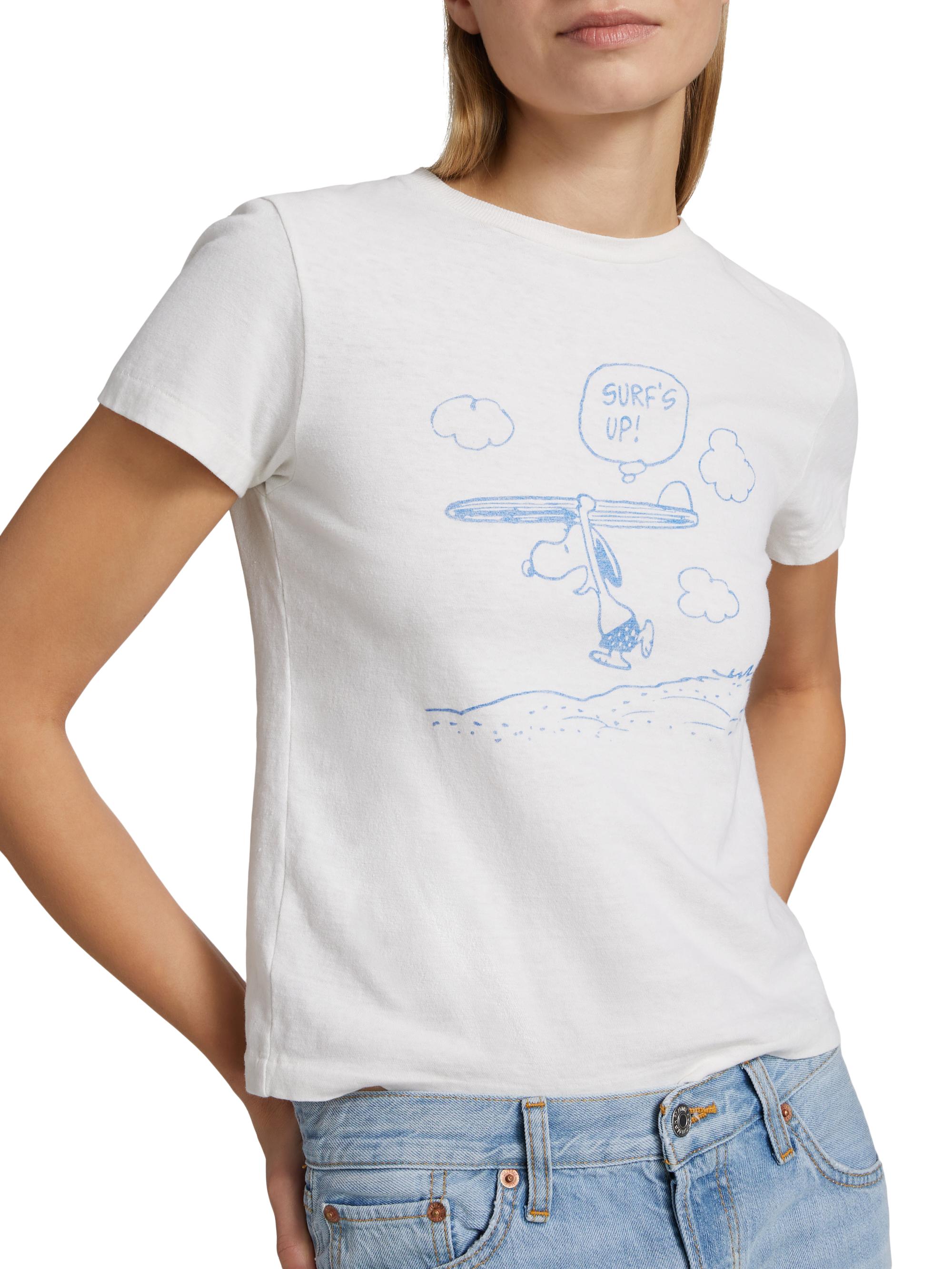 Re/done Peanuts Snoopy Graphic Classic Cotton T-Shirt | Saks Fifth