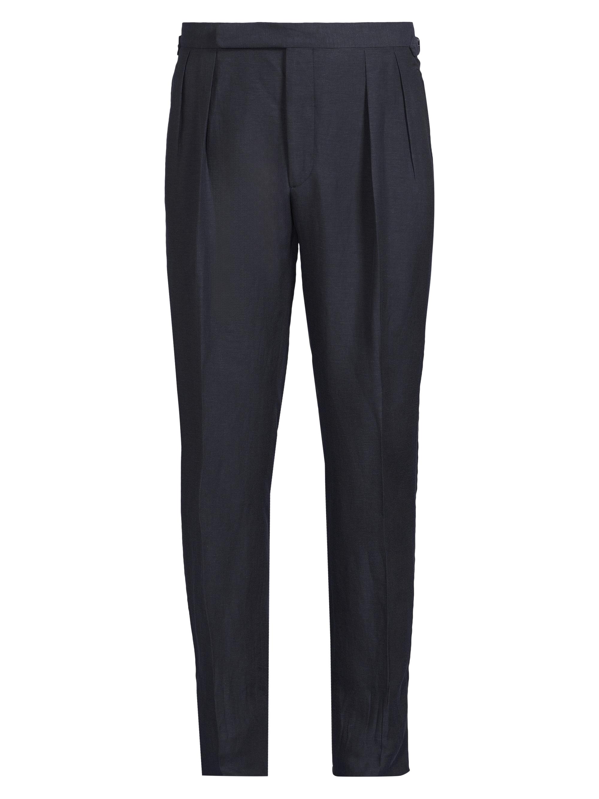 Ralph Lauren Purple Label Men's Gregory Handmade Panama-Weave Trousers - Classic Chairman Navy