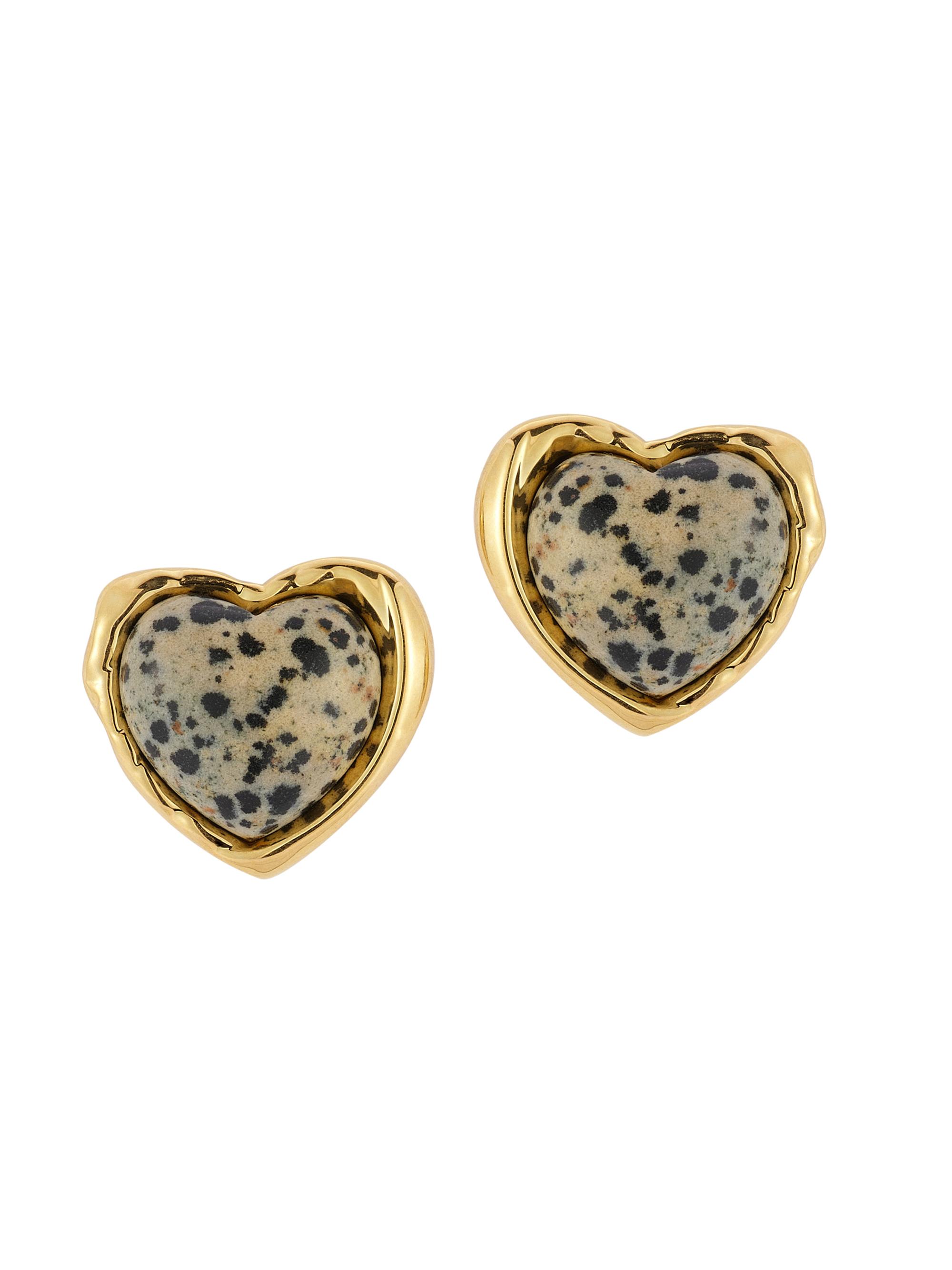 Mignonne Gavigan Women's Gabriela 14K-Gold-Plated & Dalmatian Jasper Stud Earrings - Gold