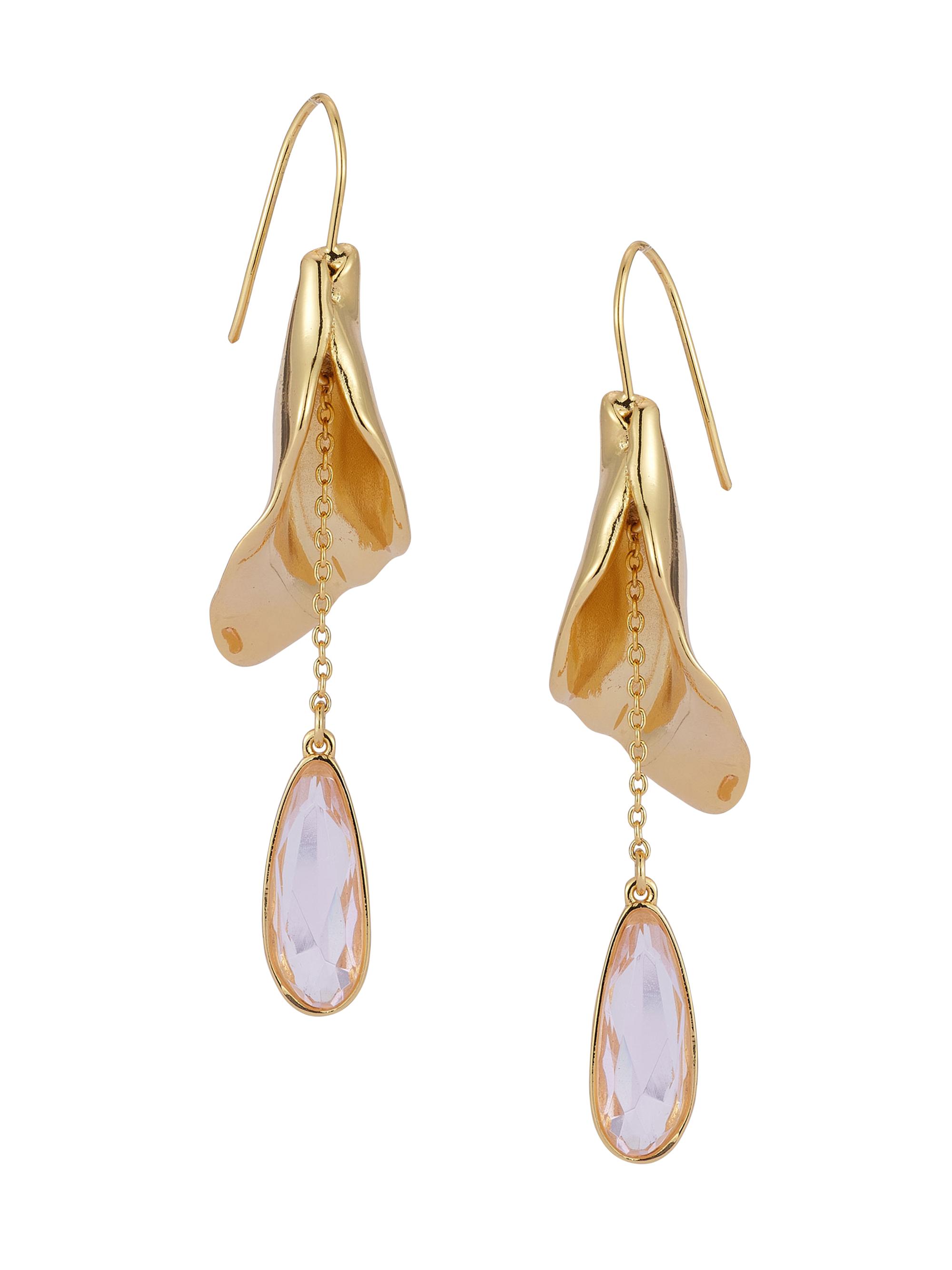Mignonne Gavigan Women's Laia 14K-Gold-Plated & Glass Stone Drop Earrings - Pink