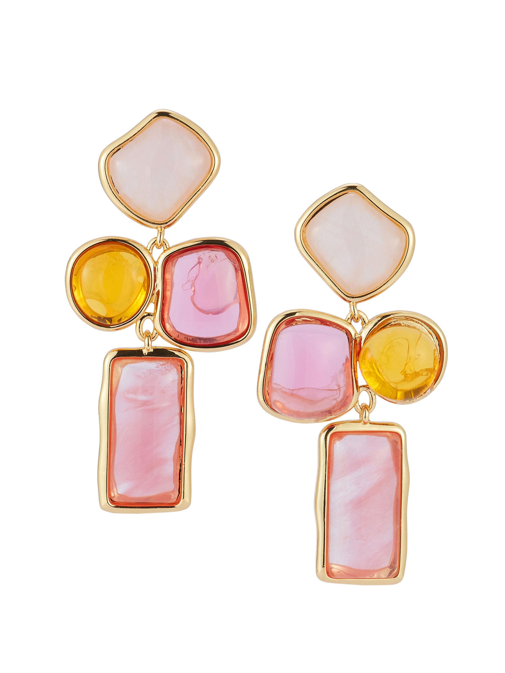 Mignonne Gavigan Women's Amora 14K-Gold-Plated & Glass Stone Chandelier Earrings - Pink Multi