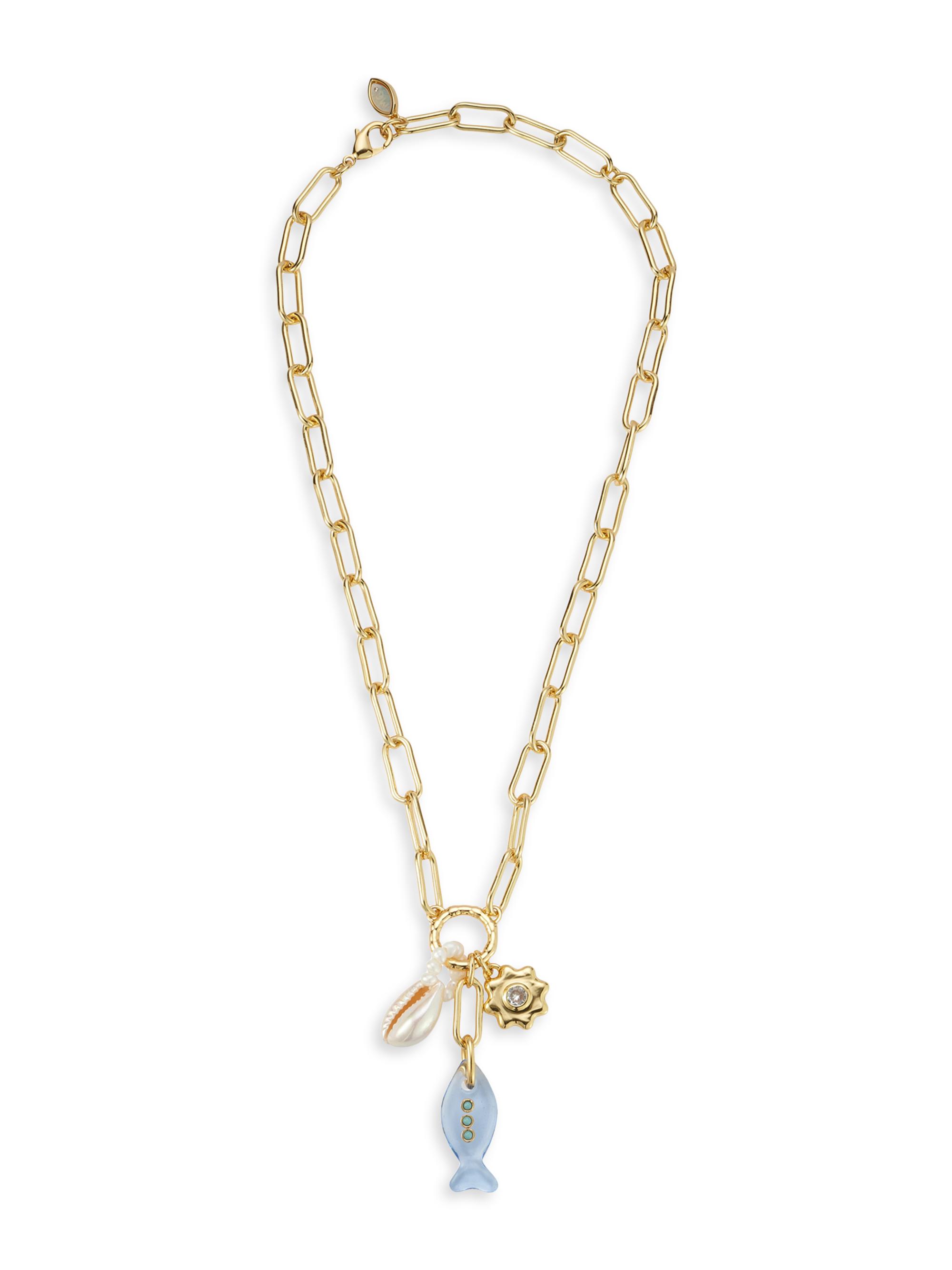 Mignonne Gavigan Women's Alexi 14K-Gold-Plated, Freshwater Pearl, Glass Stone & Shell Charm Necklace - Gold
