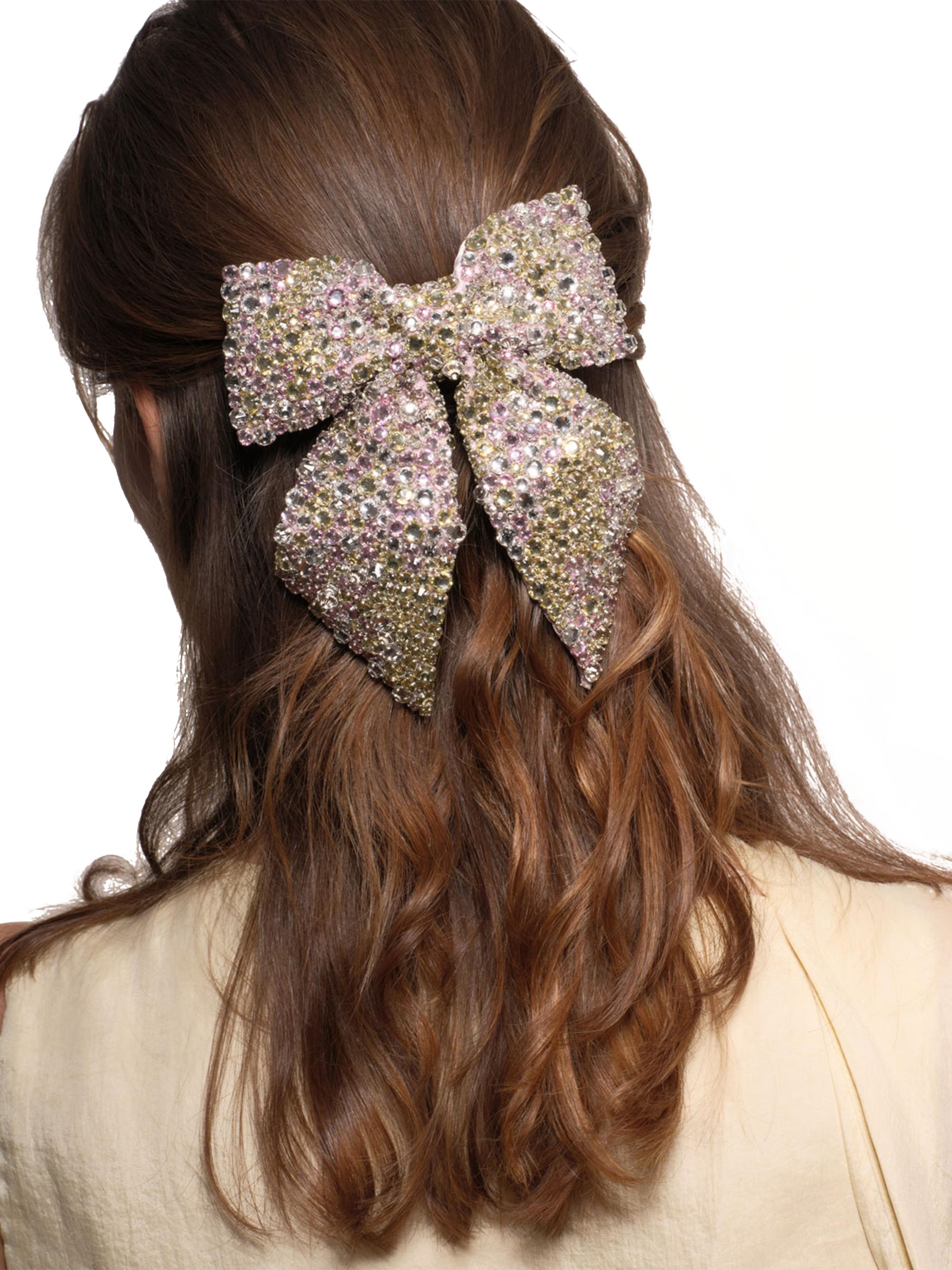 Mignonne Gavigan Burgundy Velvet Bow Clip with Crystal Embellishments Mignonne Gavigan Bow hair clip w/Tags - Burgundy Hair  main image 3