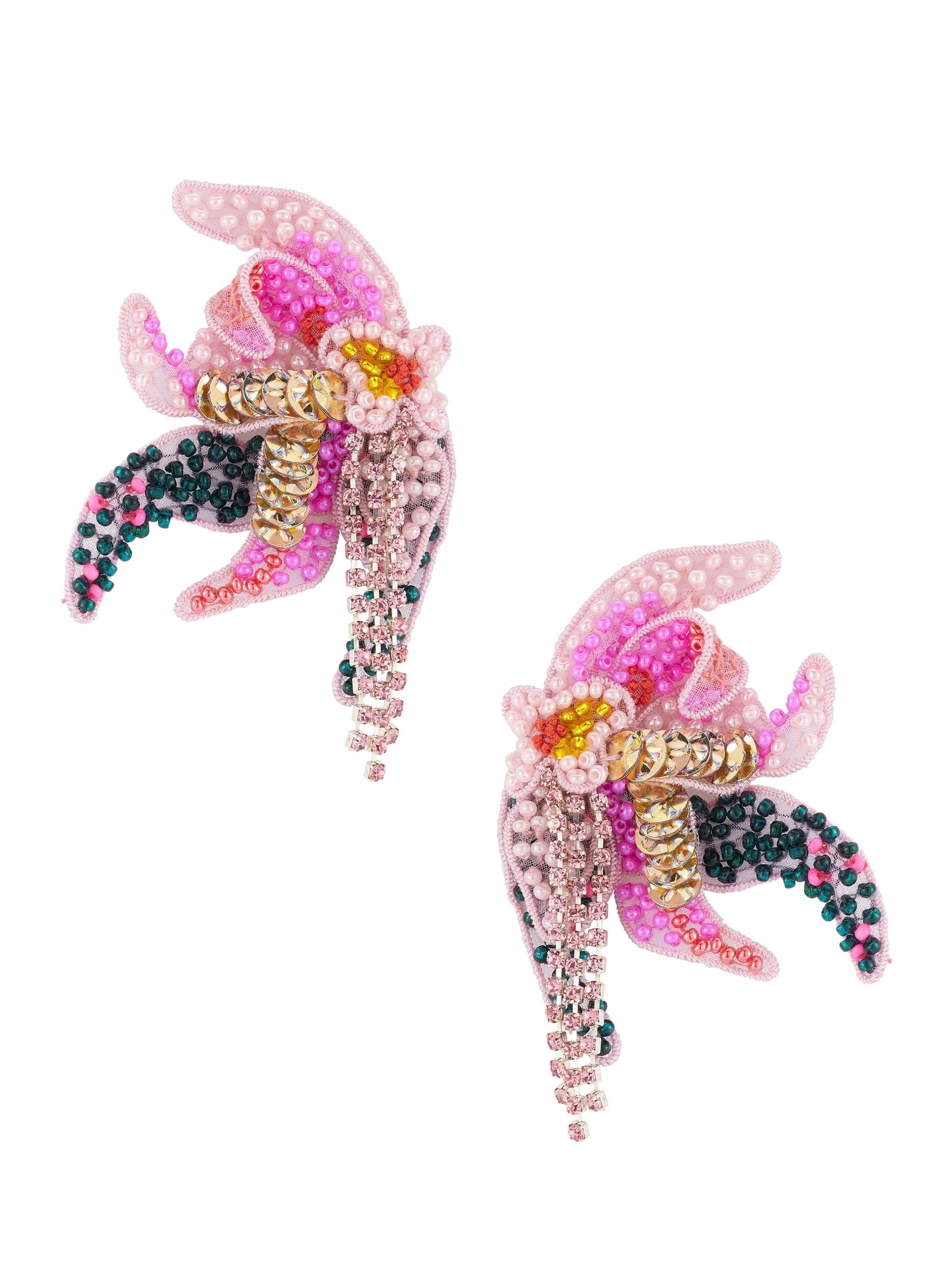Mignonne Gavigan Women's Rubi Beaded Flower Stud Earrings - Pink Multi