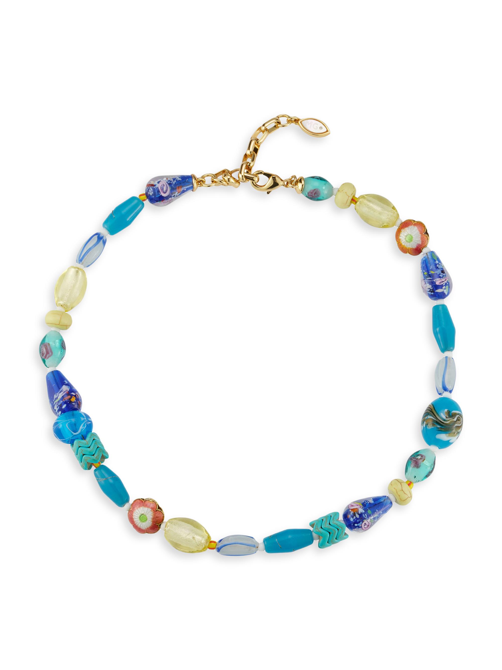 Mignonne Gavigan Women's Lindy 14K-Gold-Plated, Cultured Freshwater Pearl, Turquoise & Glass Stone Necklace - Blue Multi