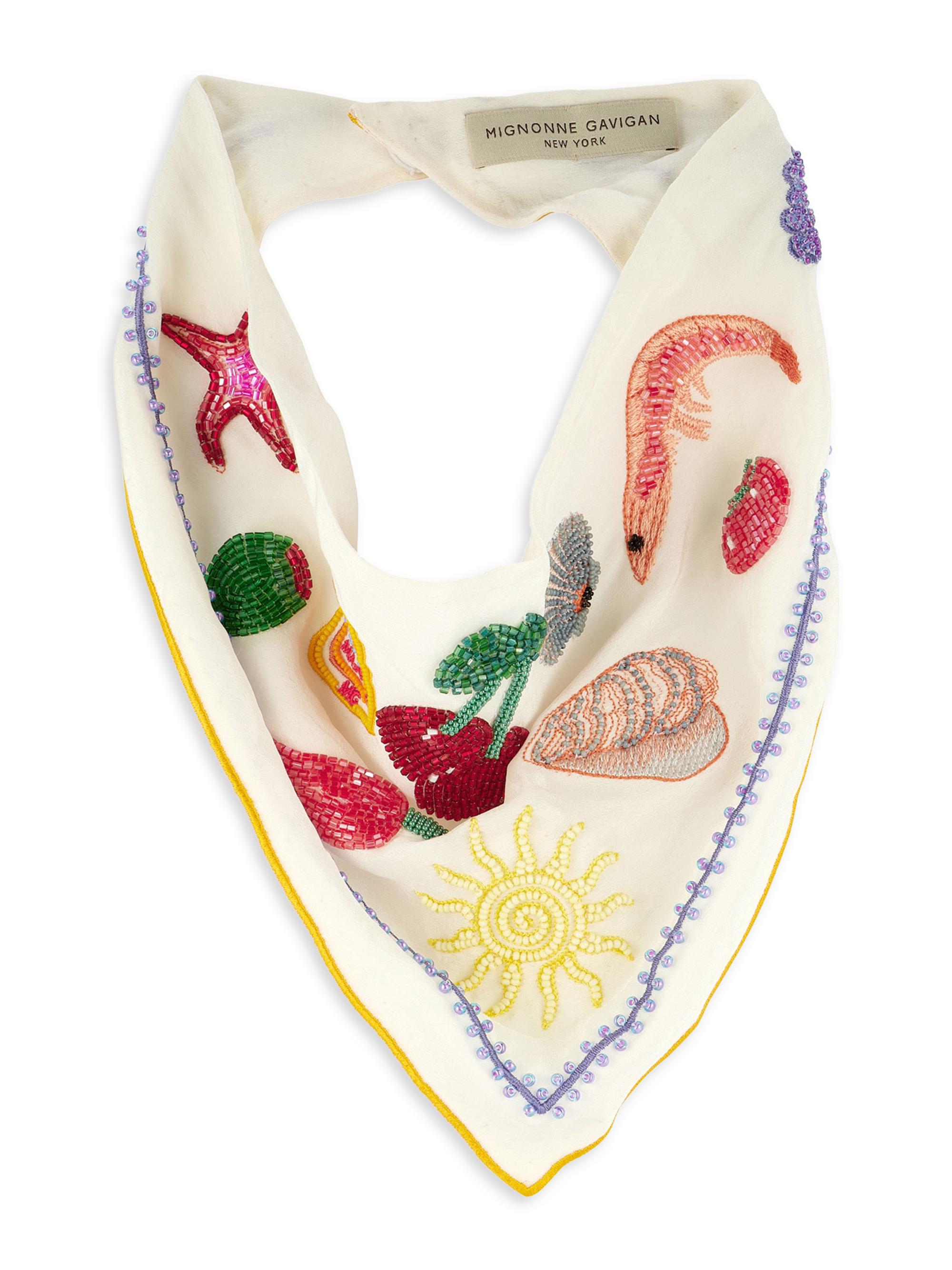 Mignonne Gavigan Women's Mariela Beaded Bandana - White Multi