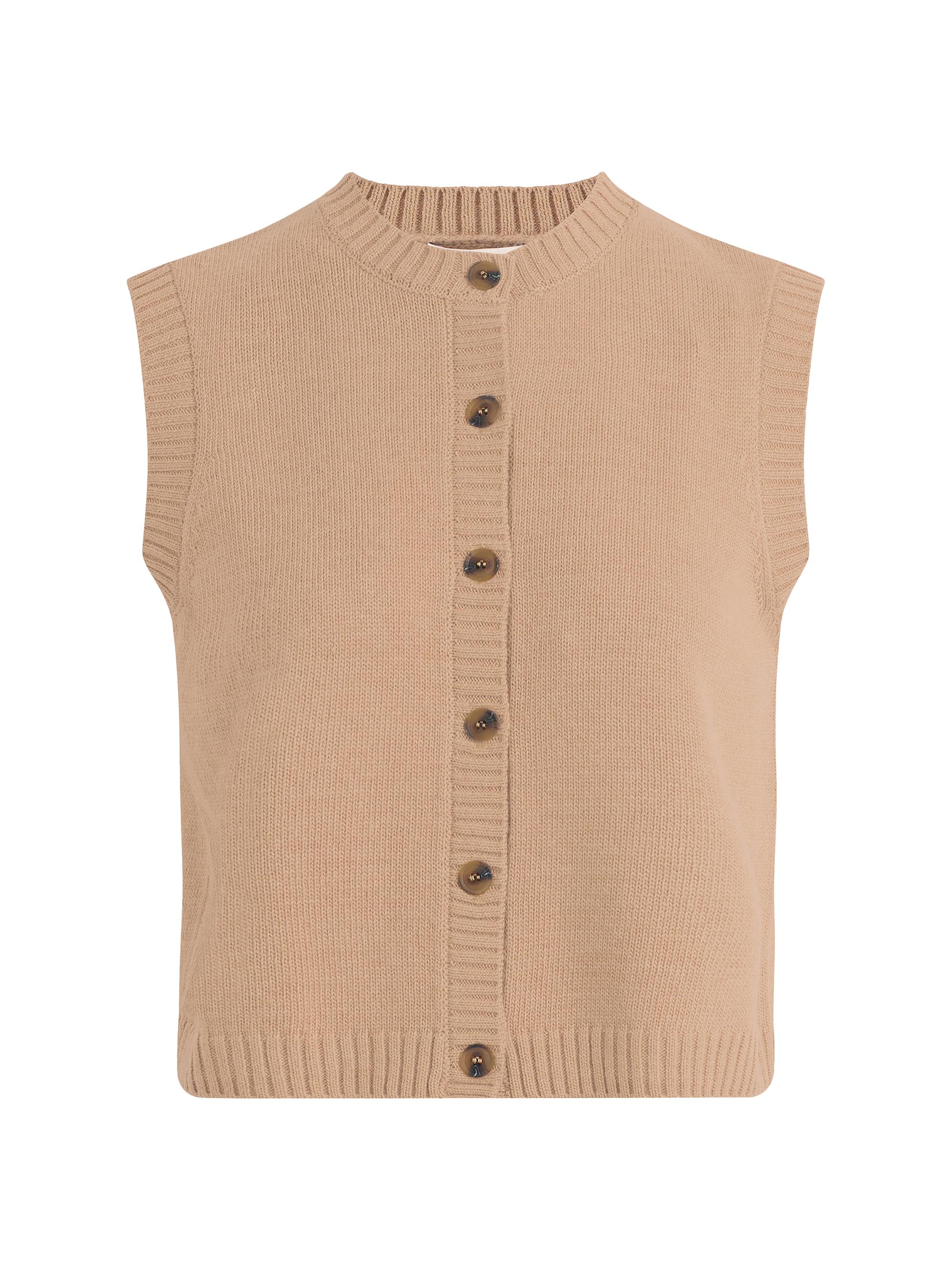 Joe's Jeans Women's The Noa Wool-Blend Cardigan Vest - Camel