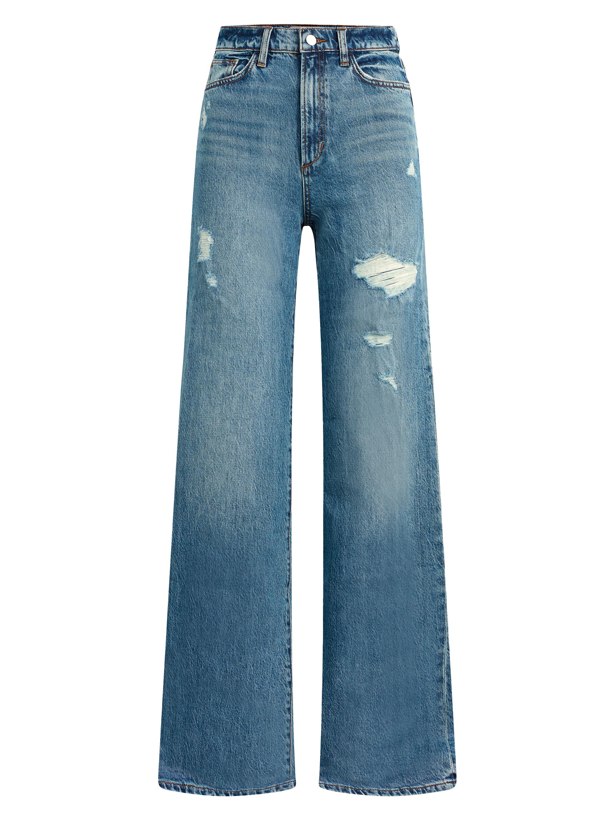 Joe's Jeans Women's The Mia Distressed High-Rise Wide-Leg Jeans - Showdown Destruct