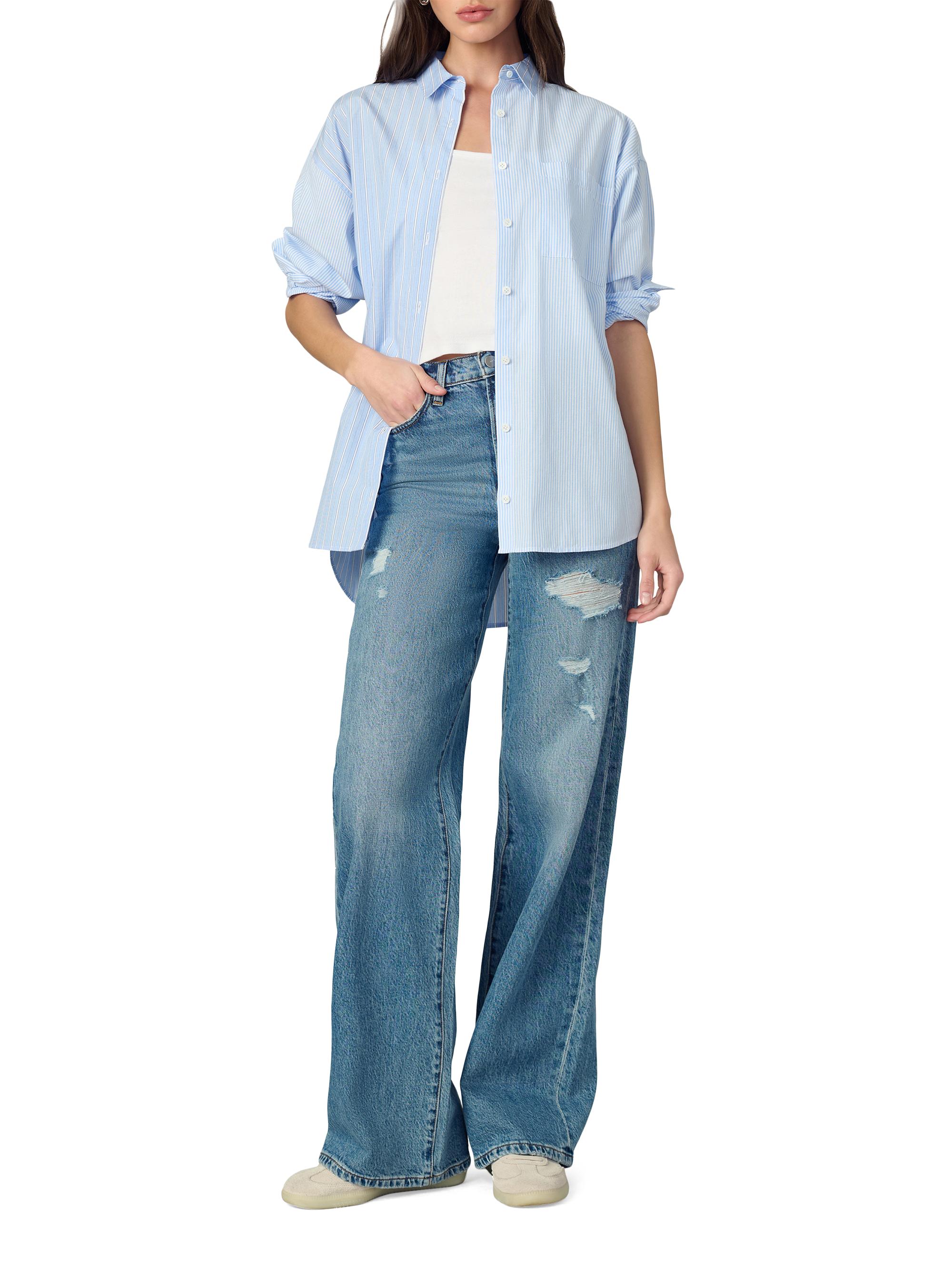 Joe's Jeans The Mia Distressed High-Rise Wide-Leg Jeans | Saks