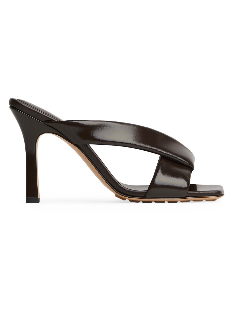 Bottega Veneta 90MM Interwoven Leather Mules | Saks Fifth Avenue
