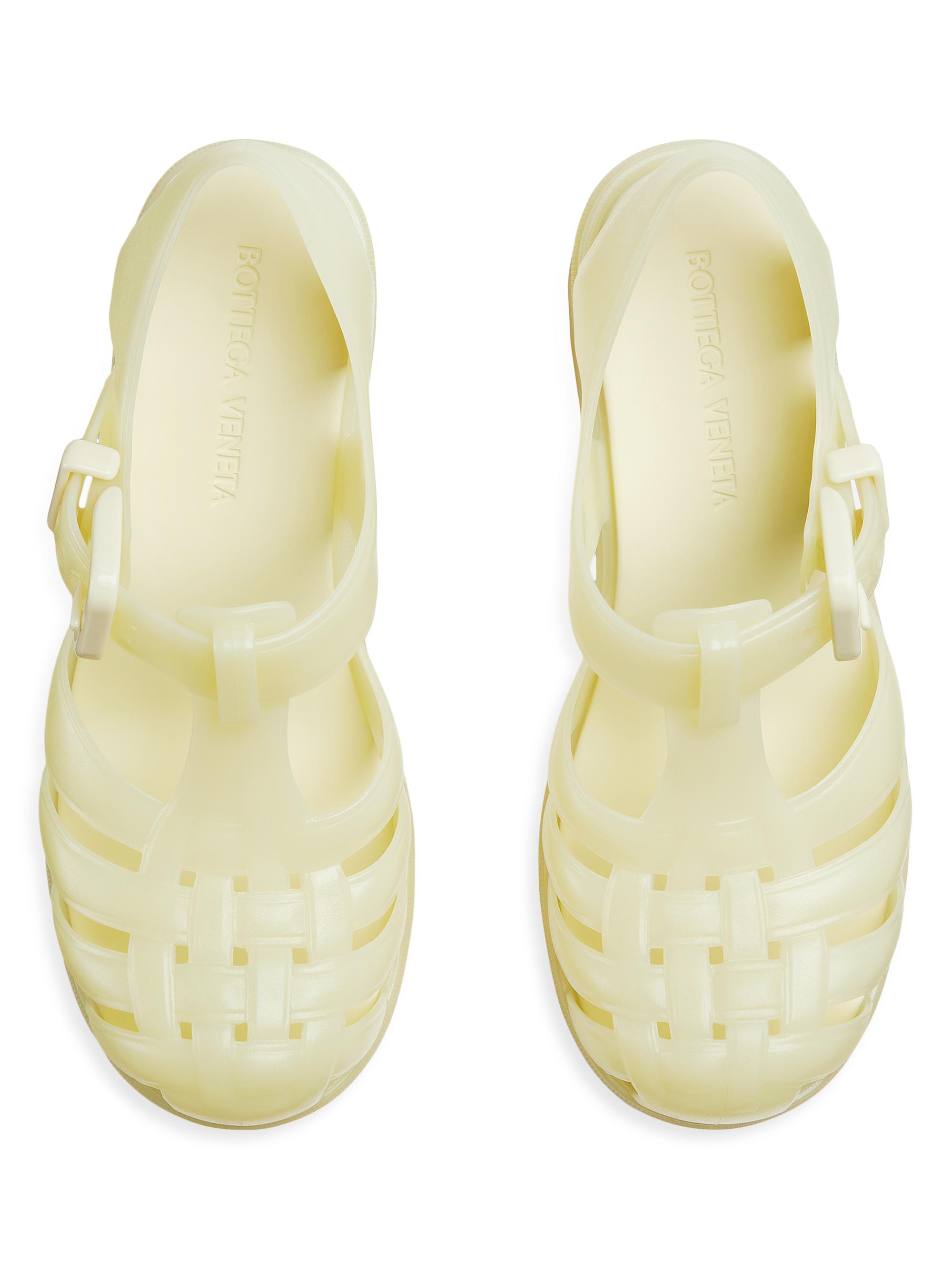 Bottega Veneta Medusa 50MM Block-Heel Jelly Sandals | Saks Fifth