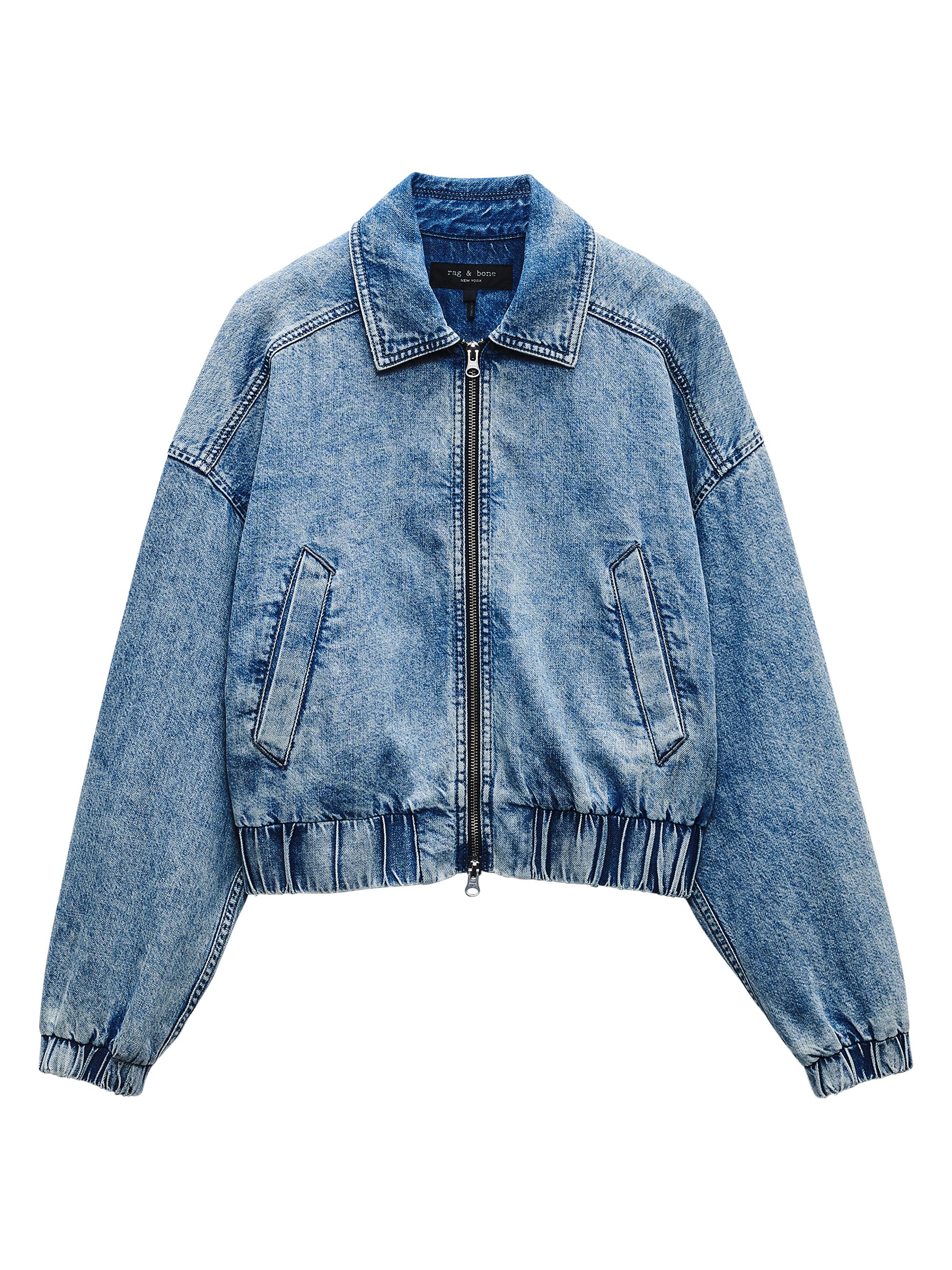 rag & bone Women's Lara Feather weight Denim Jacket - Chime