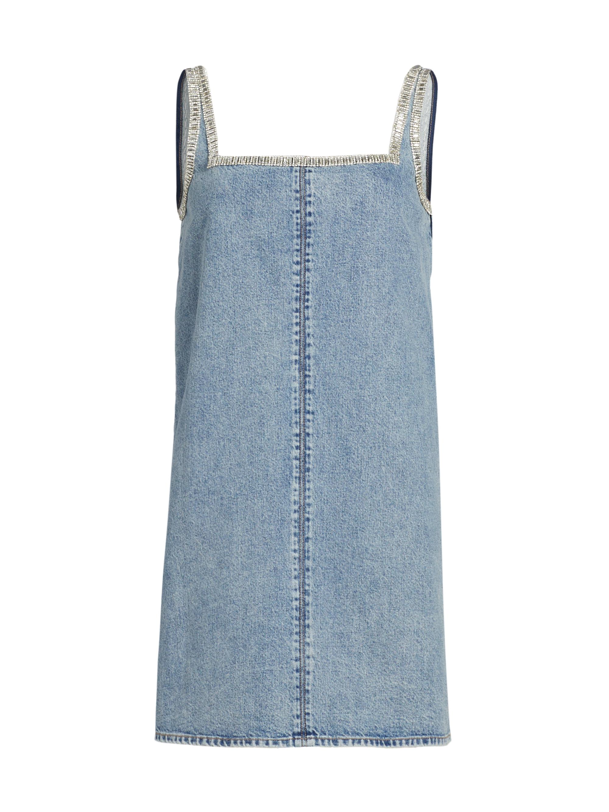 knee length dresses for ladies Rautha Denim Mini Dress Black main image 1