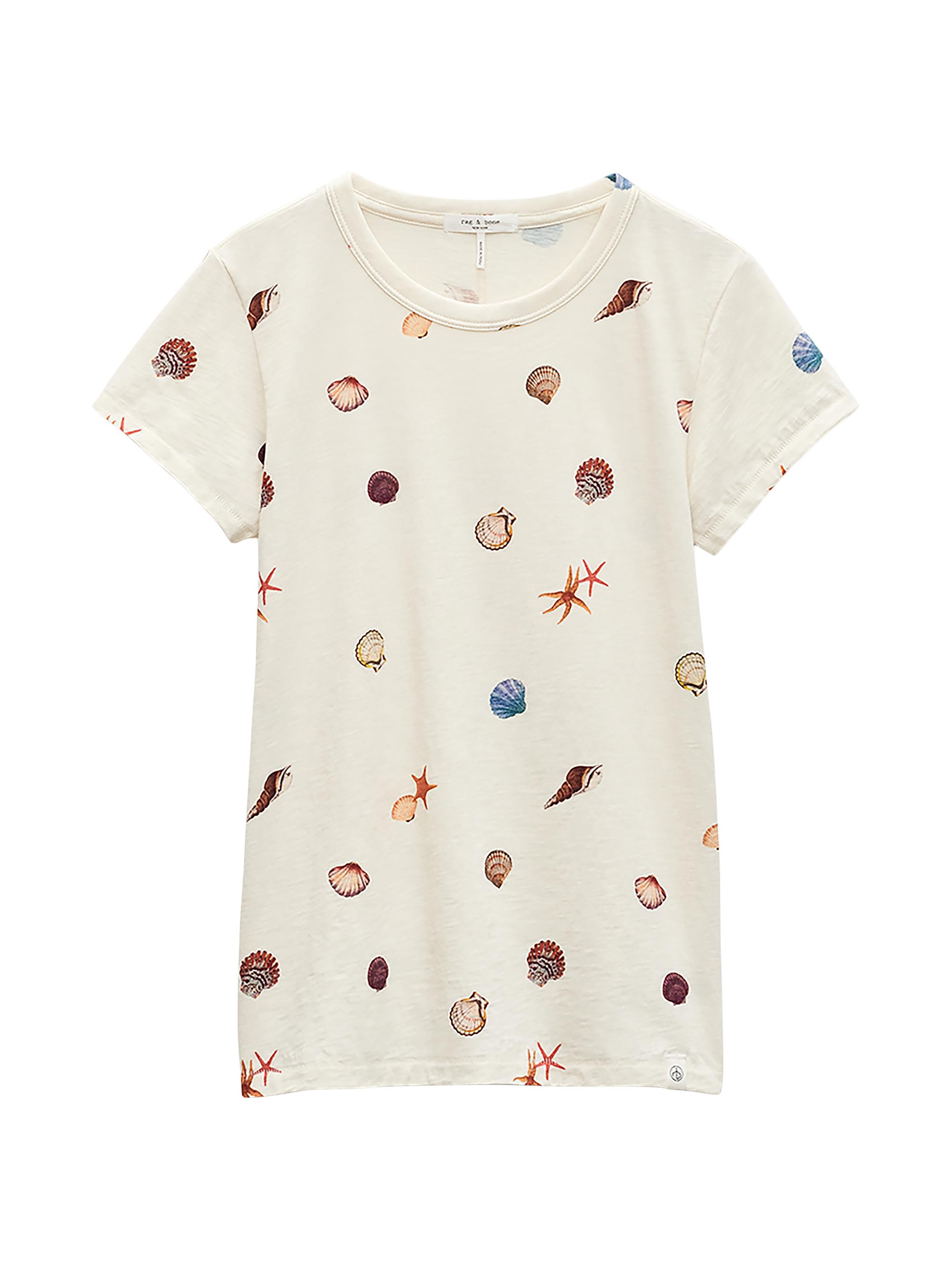 rag & bone Women's Seashell-Print Cotton Jersey T-Shirt -  Multi