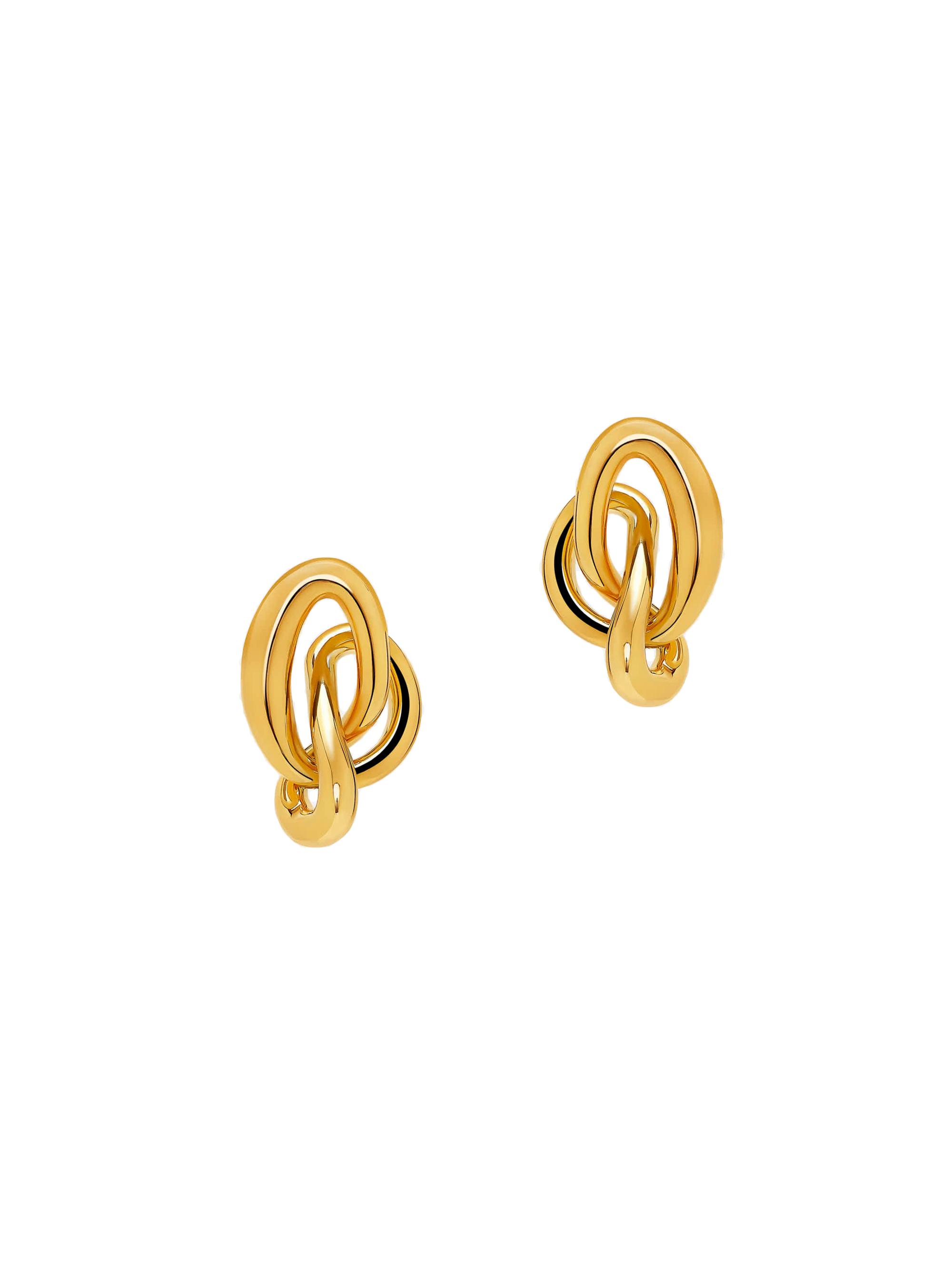 Oscar de la Renta Women's Twisted Knot 24K-Gold-Plated Earrings - Gold