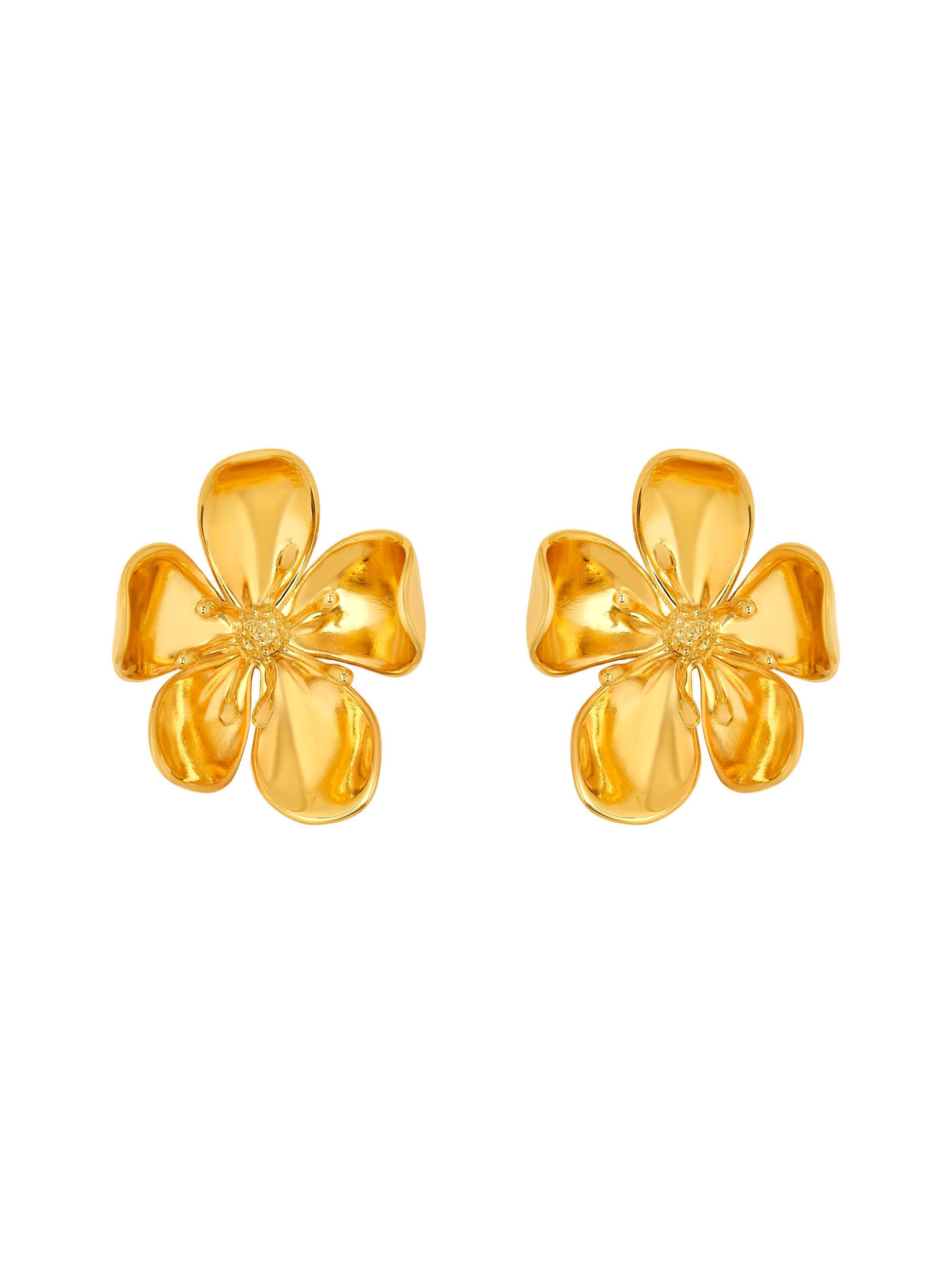 Oscar de la Renta Women's Cherry Blossom 24K-Gold-Plated Stud Earrings - Gold