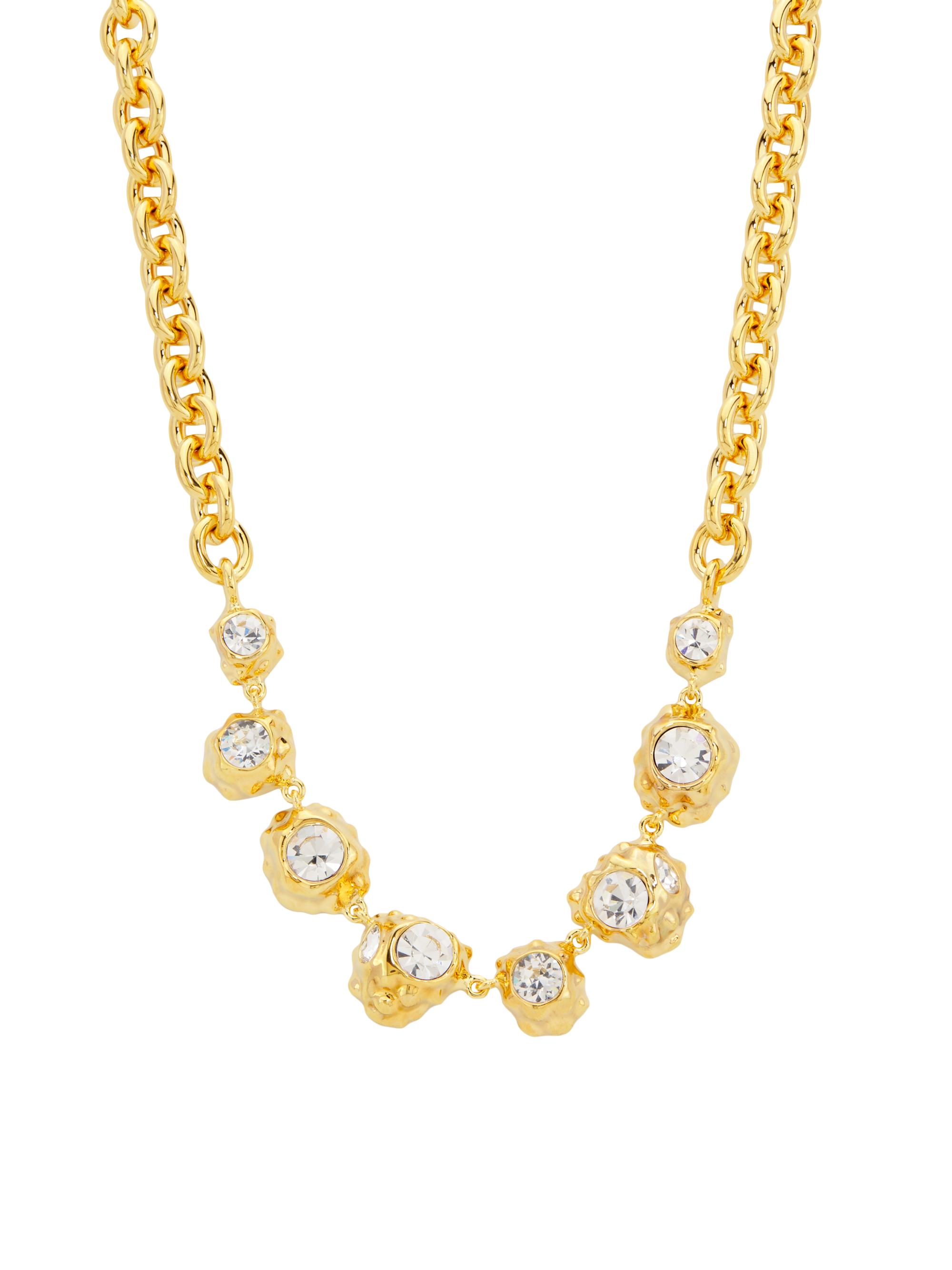 Oscar de la Renta Women's Scramble Goldtone & Glass Crystal Necklace - Crystal