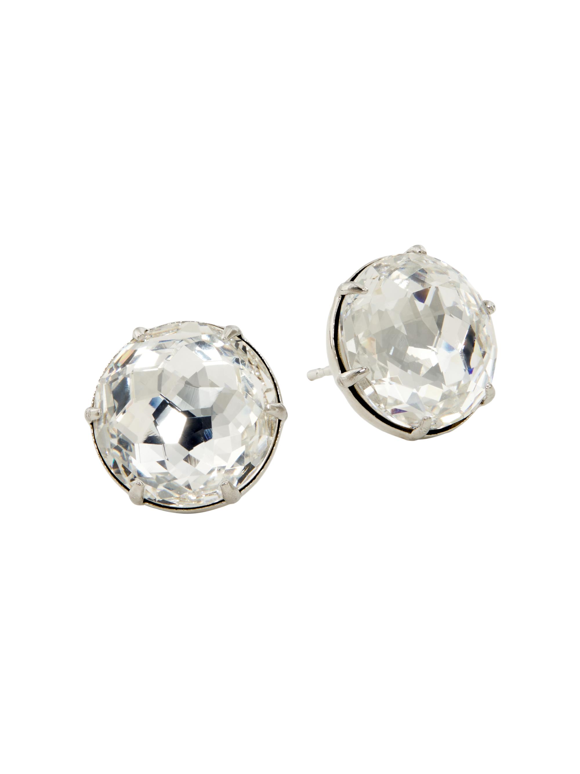 Oscar de la Renta Women's Silvertone Or Goldtone Glass Crystal Stud Earrings - Crystal