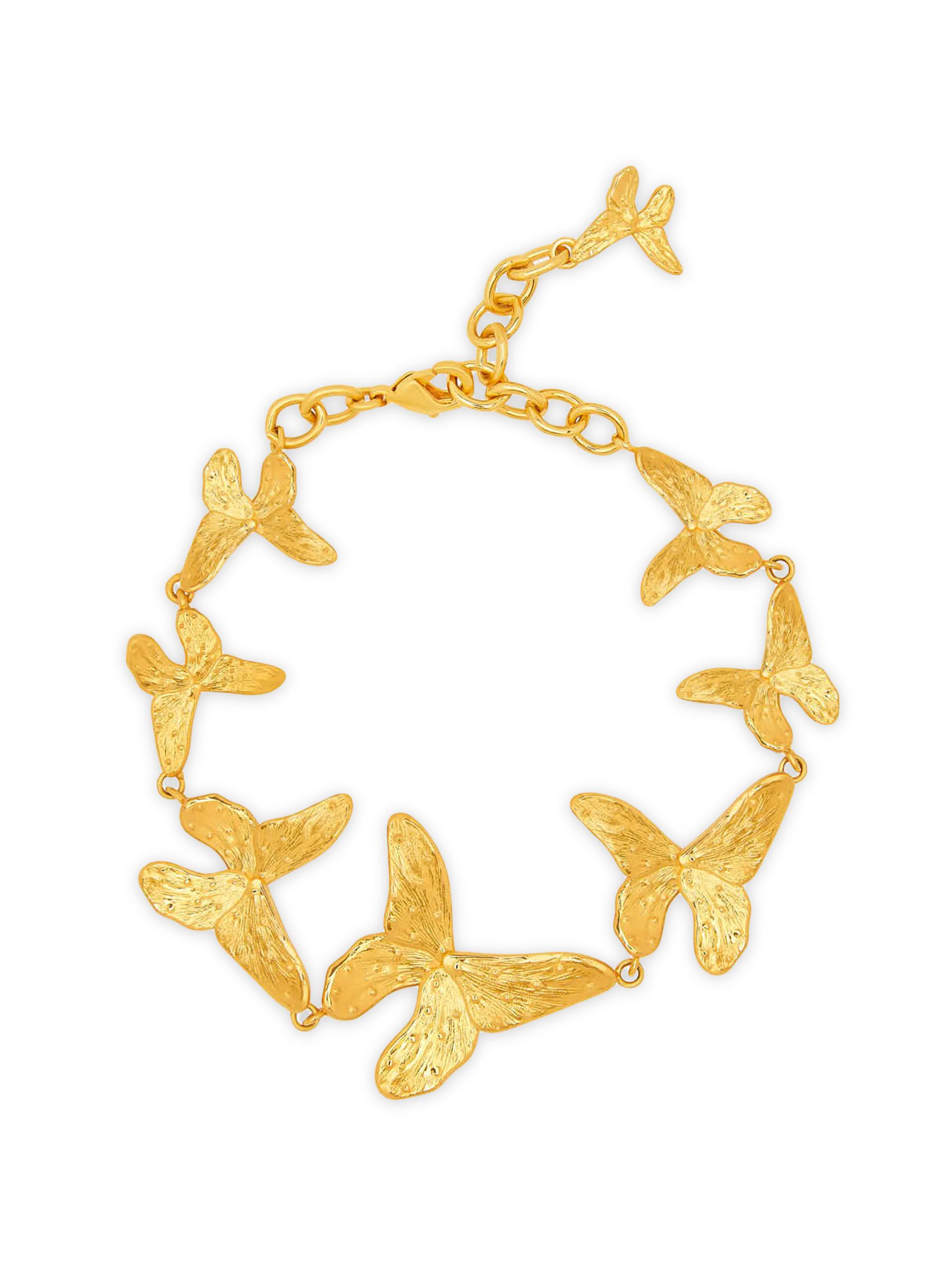 Oscar de la Renta Women's Butterfly 24K-Gold-Plated Bracelet - Gold