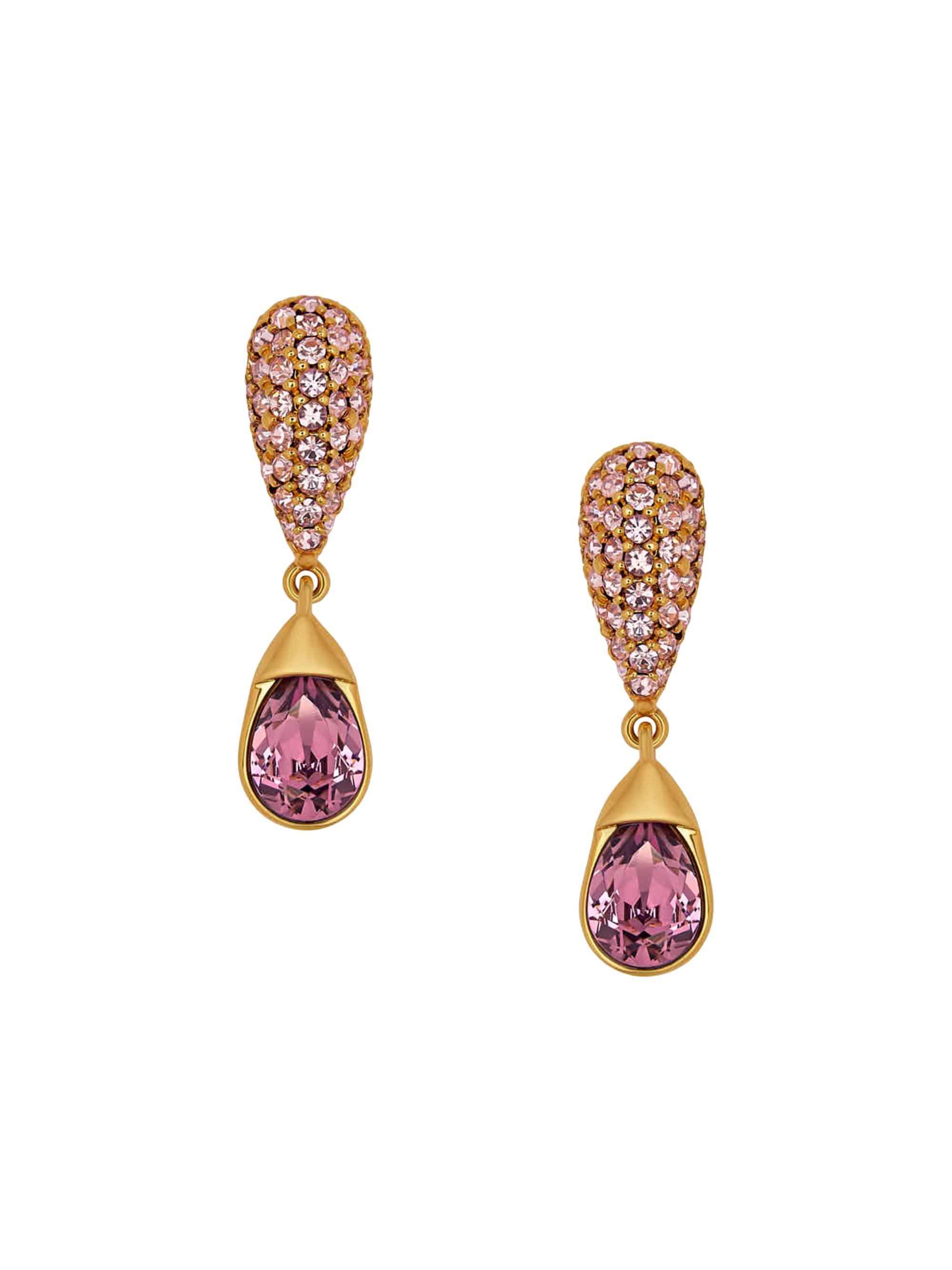 Oscar de la Renta Women's 24K-Gold-Plated & Glass Crystal Pavé Drop Earrings - Iris