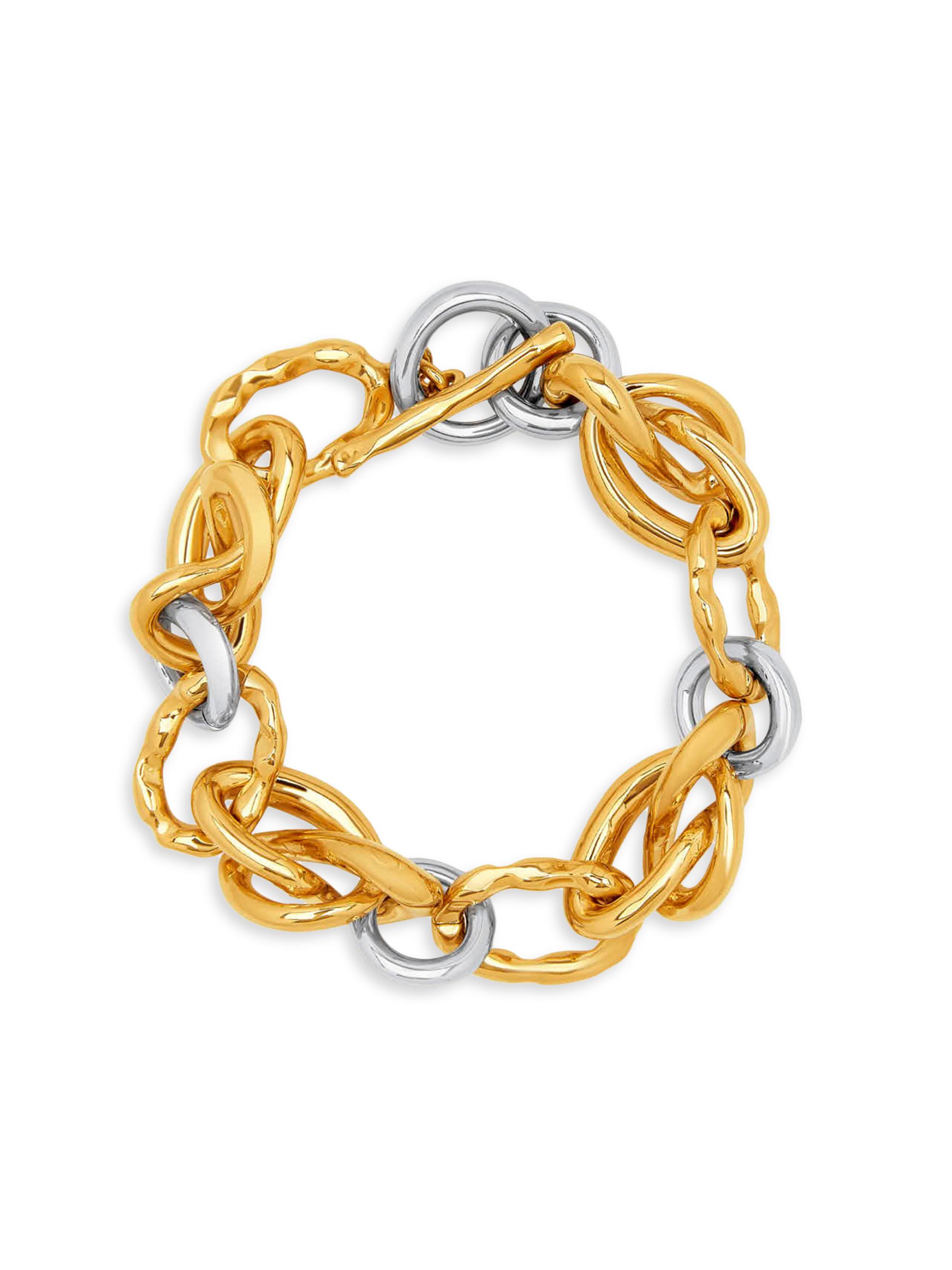 Oscar de la Renta Women's Twisted Knot 24K-Gold-Plated Bracelet - Gold